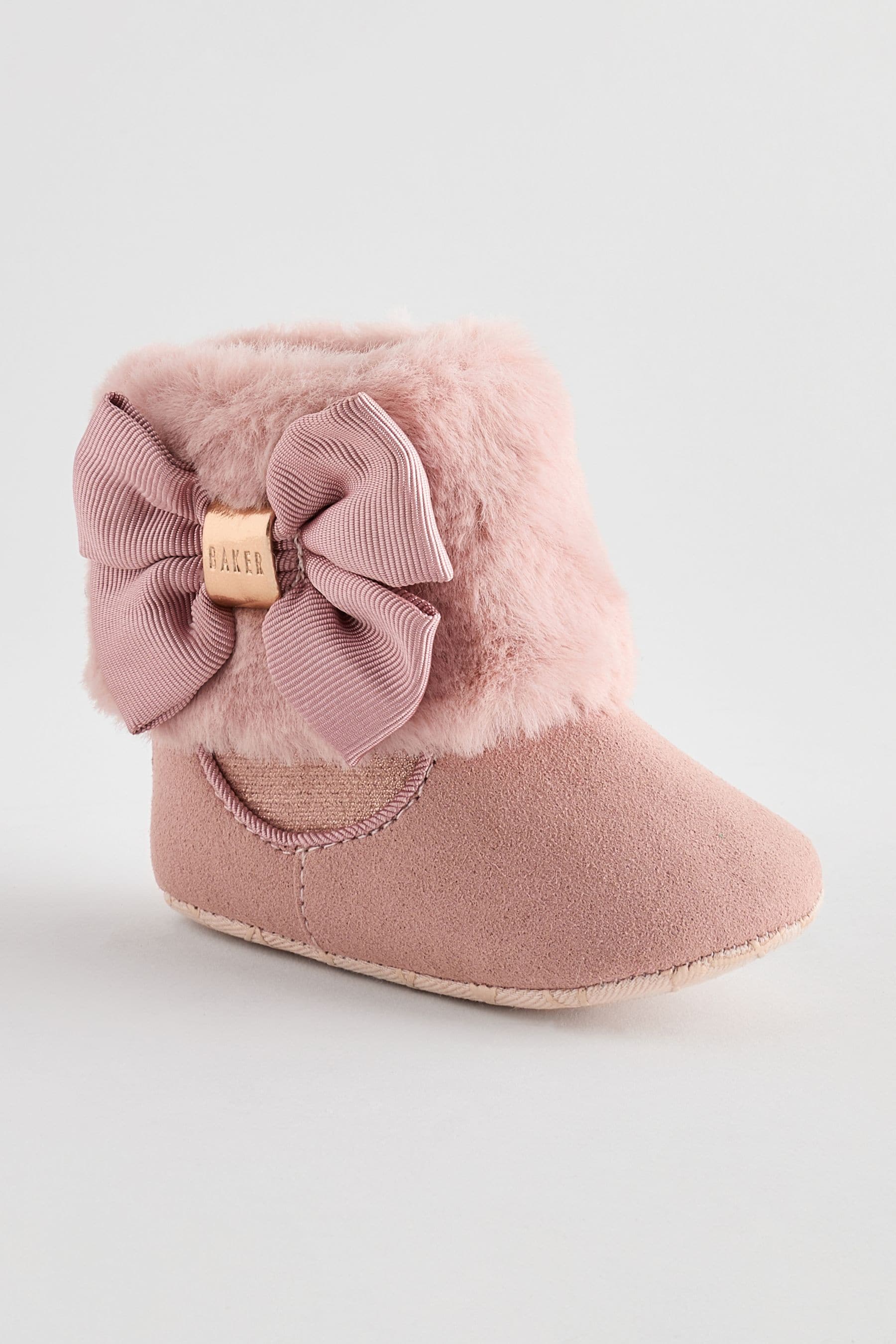 Baker by Ted Baker Baby Girls Faux Fur Trim Padders Boots