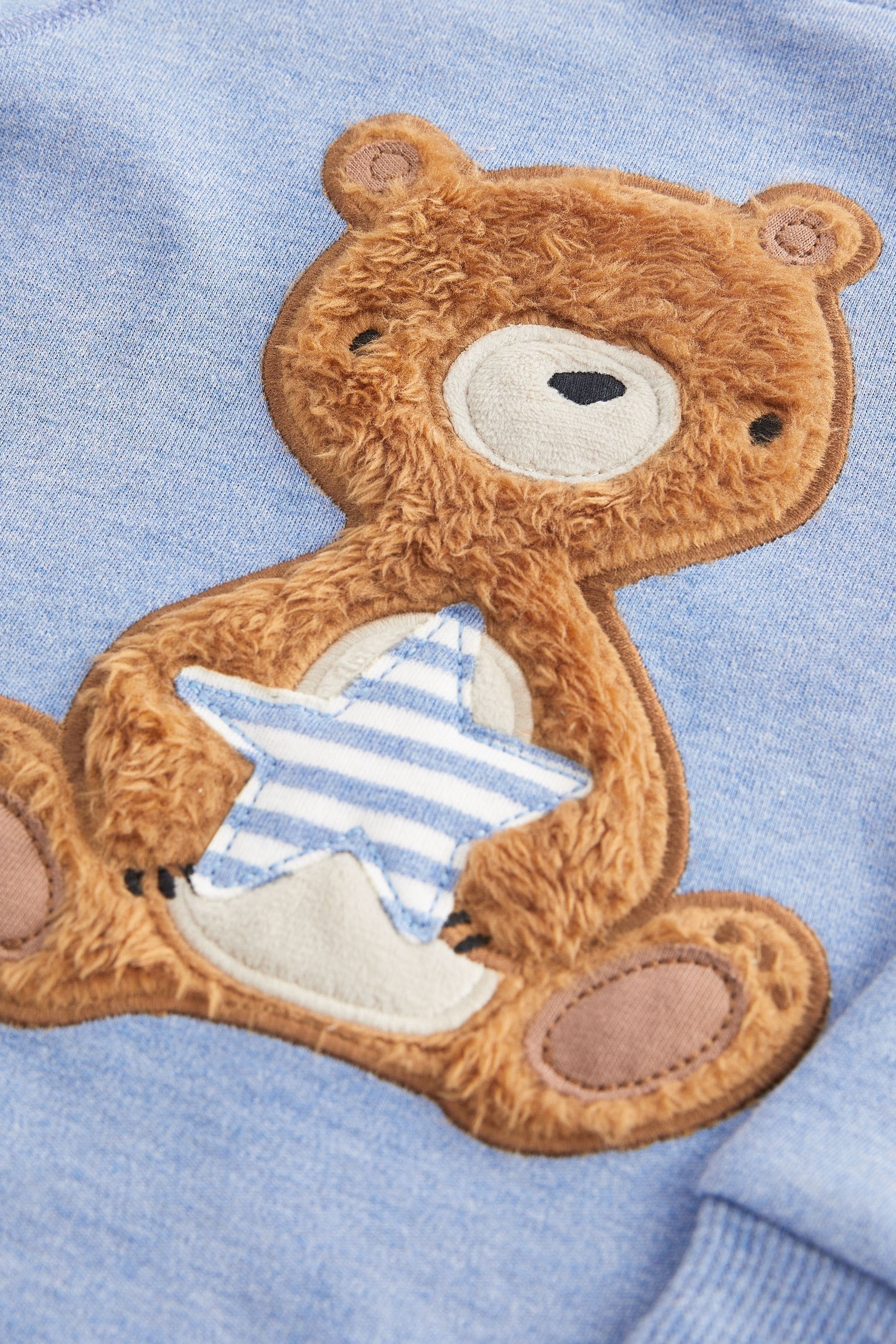 Light Blue Bear 100% Cotton Long Sleeve Pyjamas Set 3 Pack (9mths-6yrs)