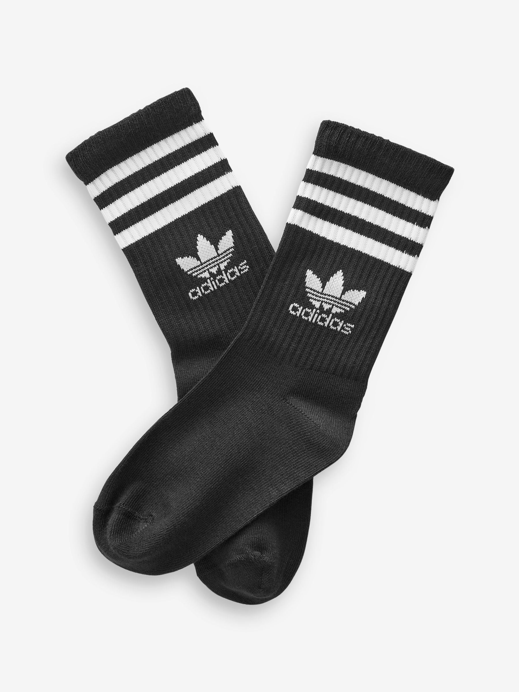 adidas Originals Black Mid Cut Crew Socks 3 Pack