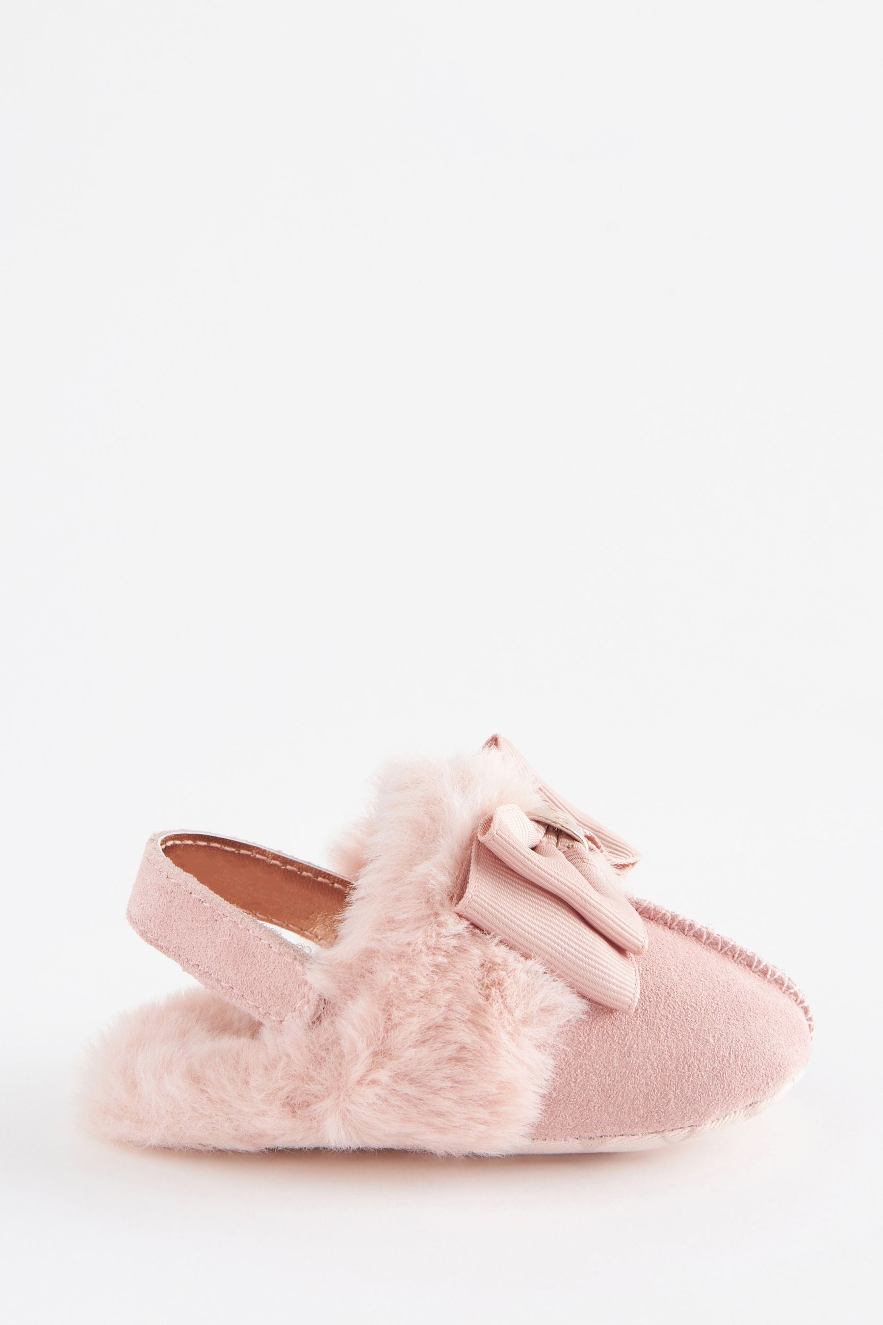 Pink Baker by Ted Baker Baby Girls Pink Faux Fur Padder Mules