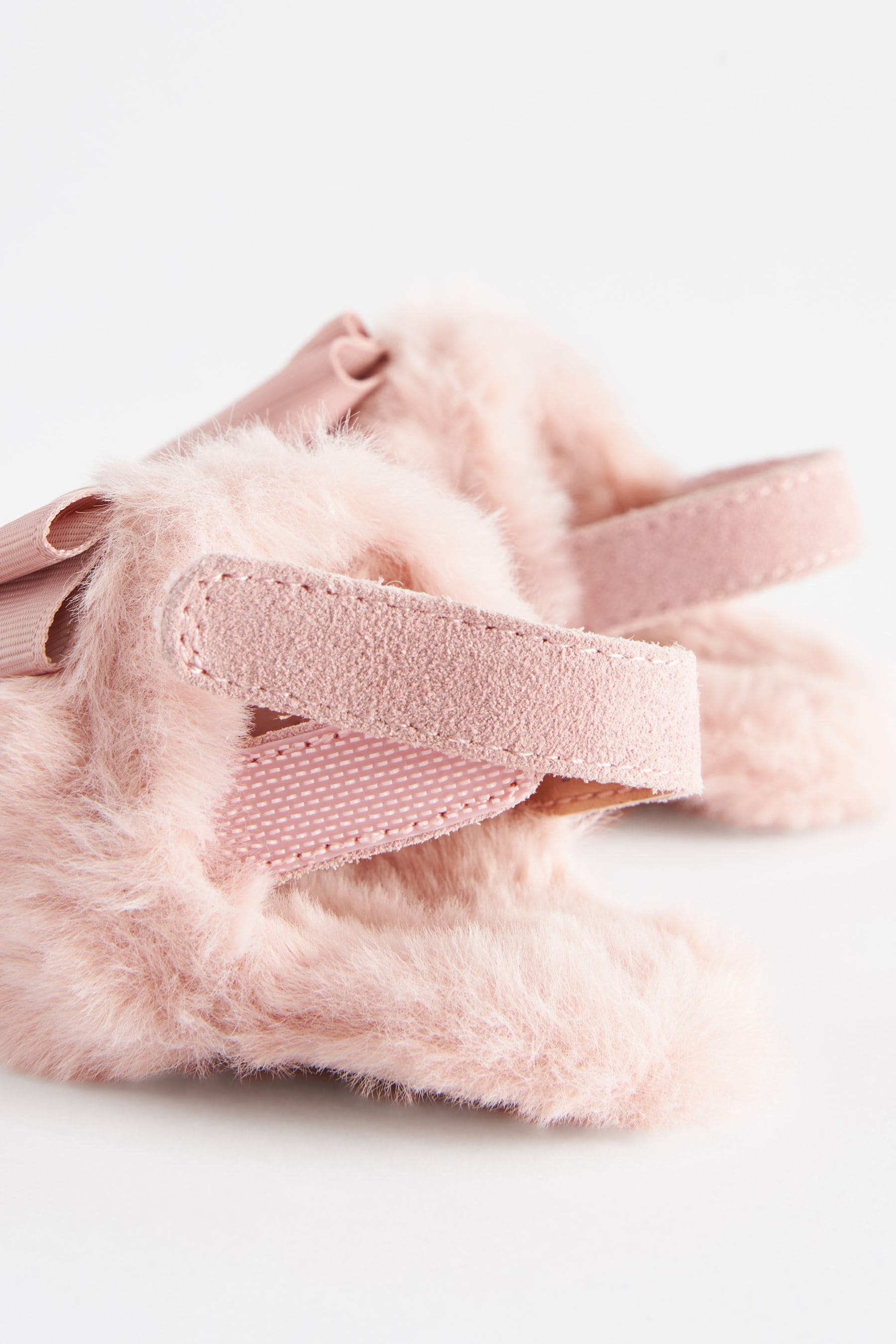 Pink Baker by Ted Baker Baby Girls Pink Faux Fur Padder Mules