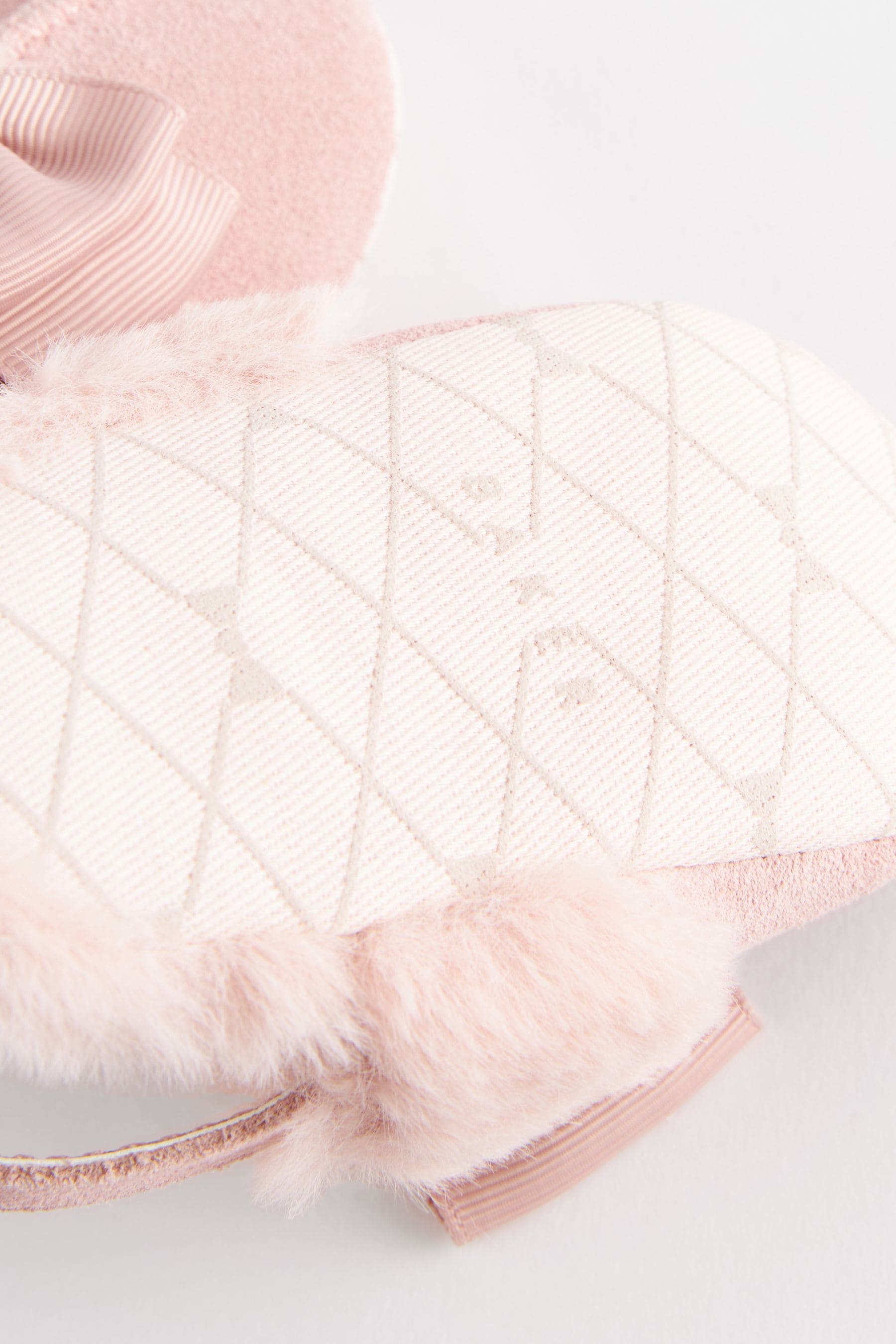 Pink Baker by Ted Baker Baby Girls Pink Faux Fur Padder Mules