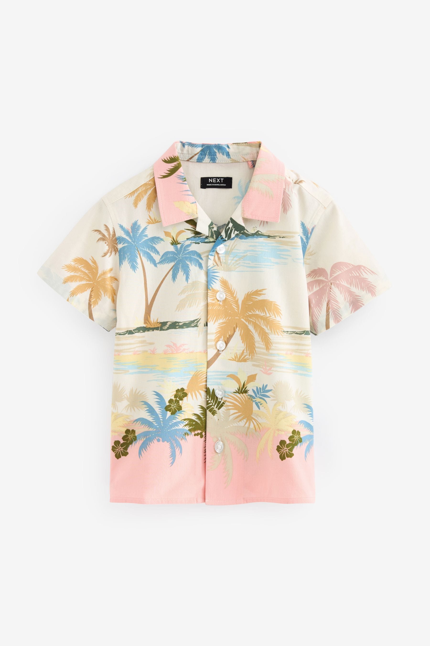 Multi Palm Scene Short Sleeve Printed Shirt (3mths-7yrs)