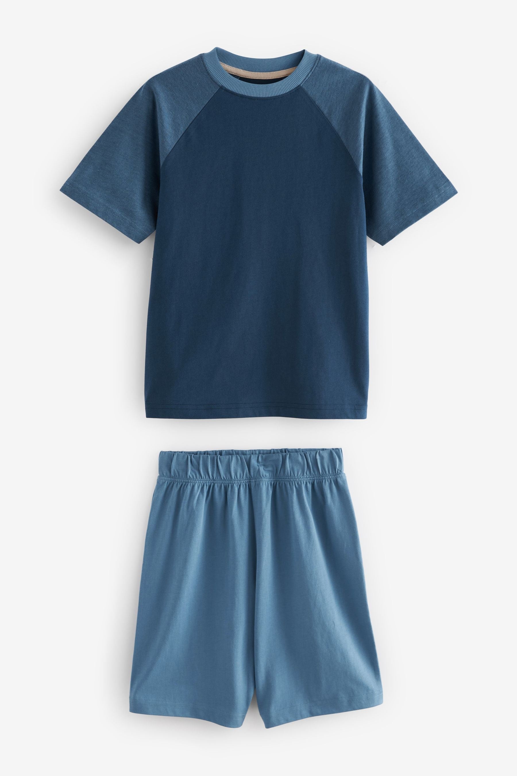 Blue 100% Cotton Short Pyjamas 3 Pack (1.5-16yrs)