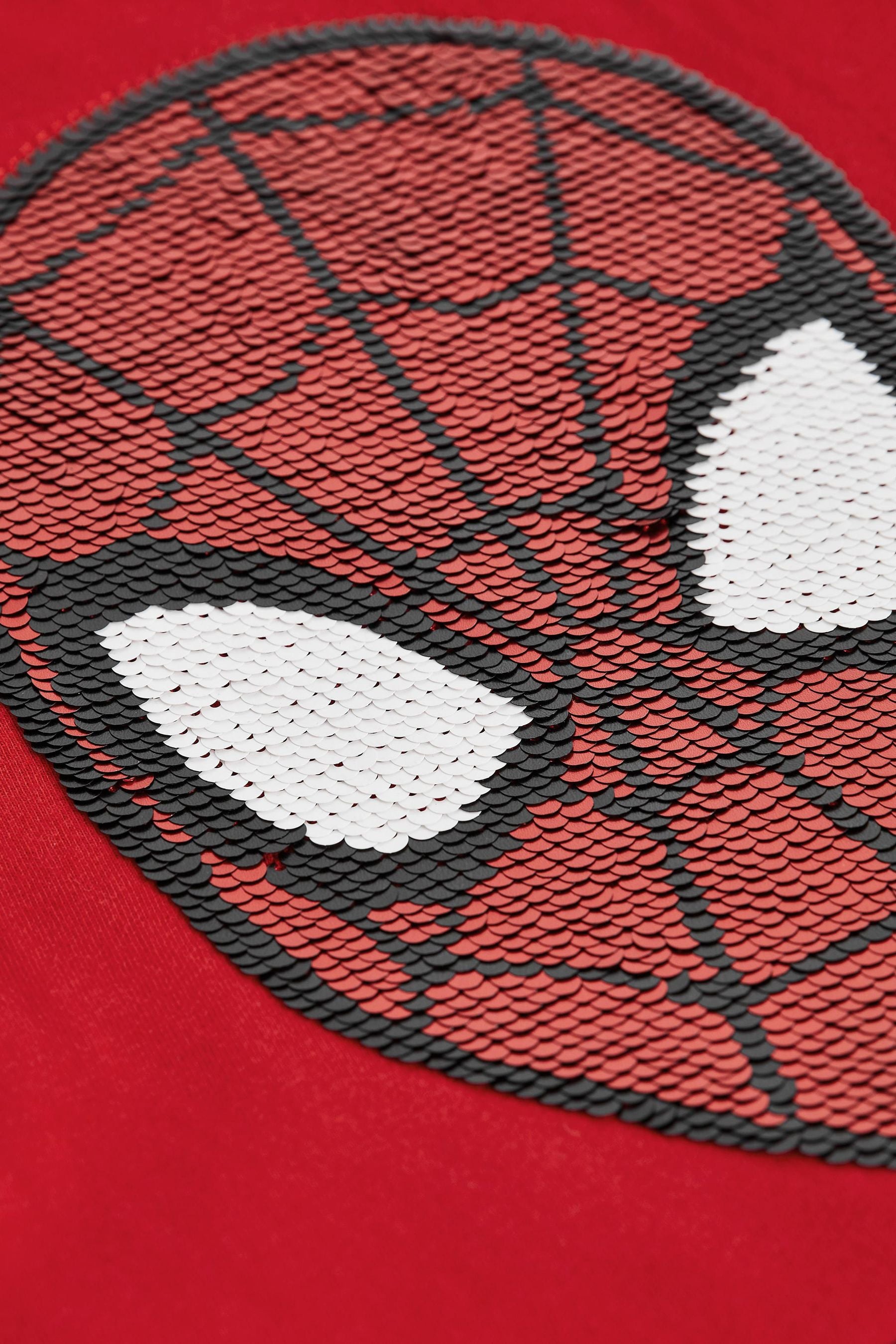 Spider-Man Red 100% Cotton Flippy Sequin License T-Shirt (3-14yrs)