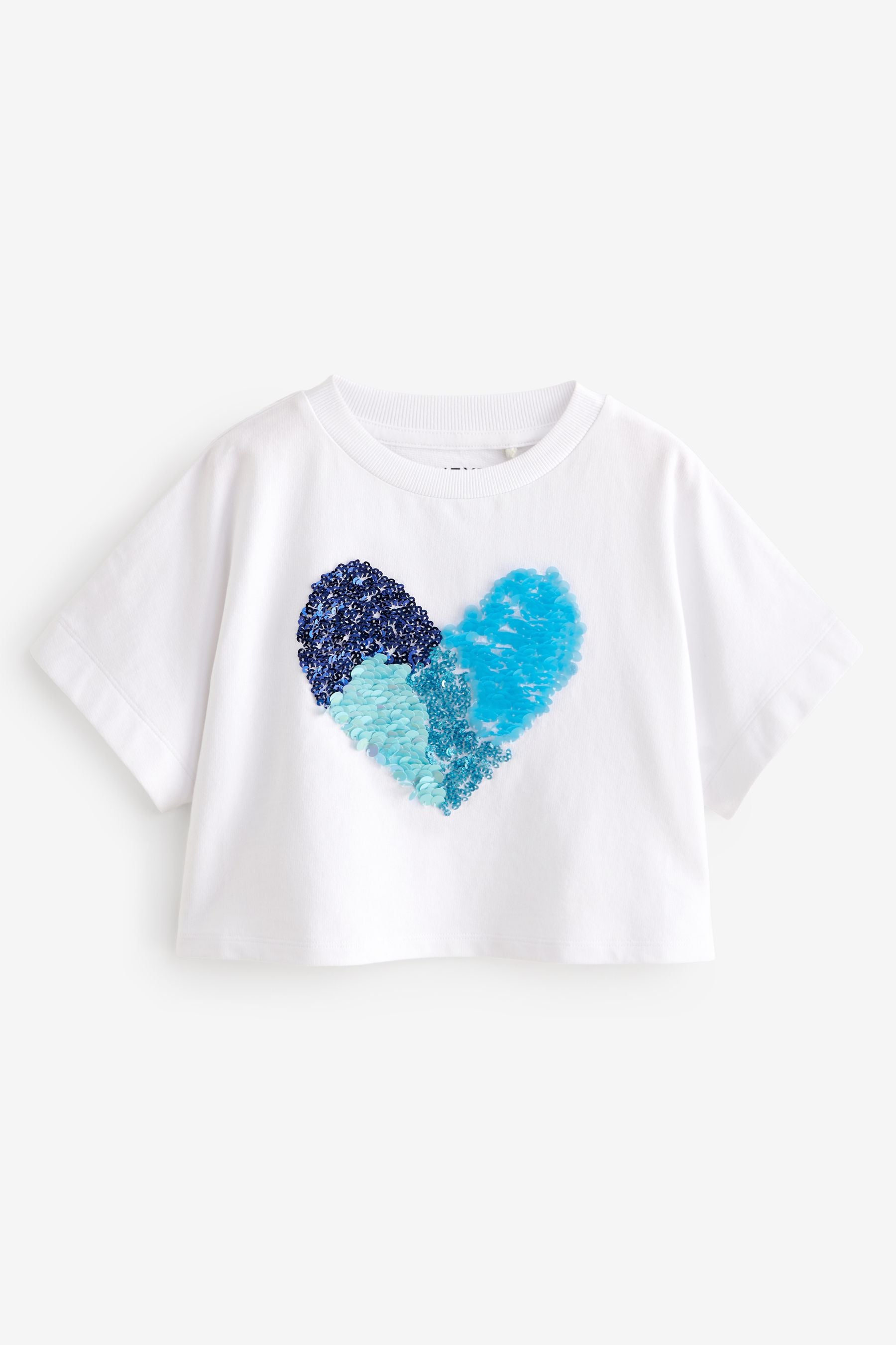 Blue Heart Sequin T-Shirt (3-16yrs)