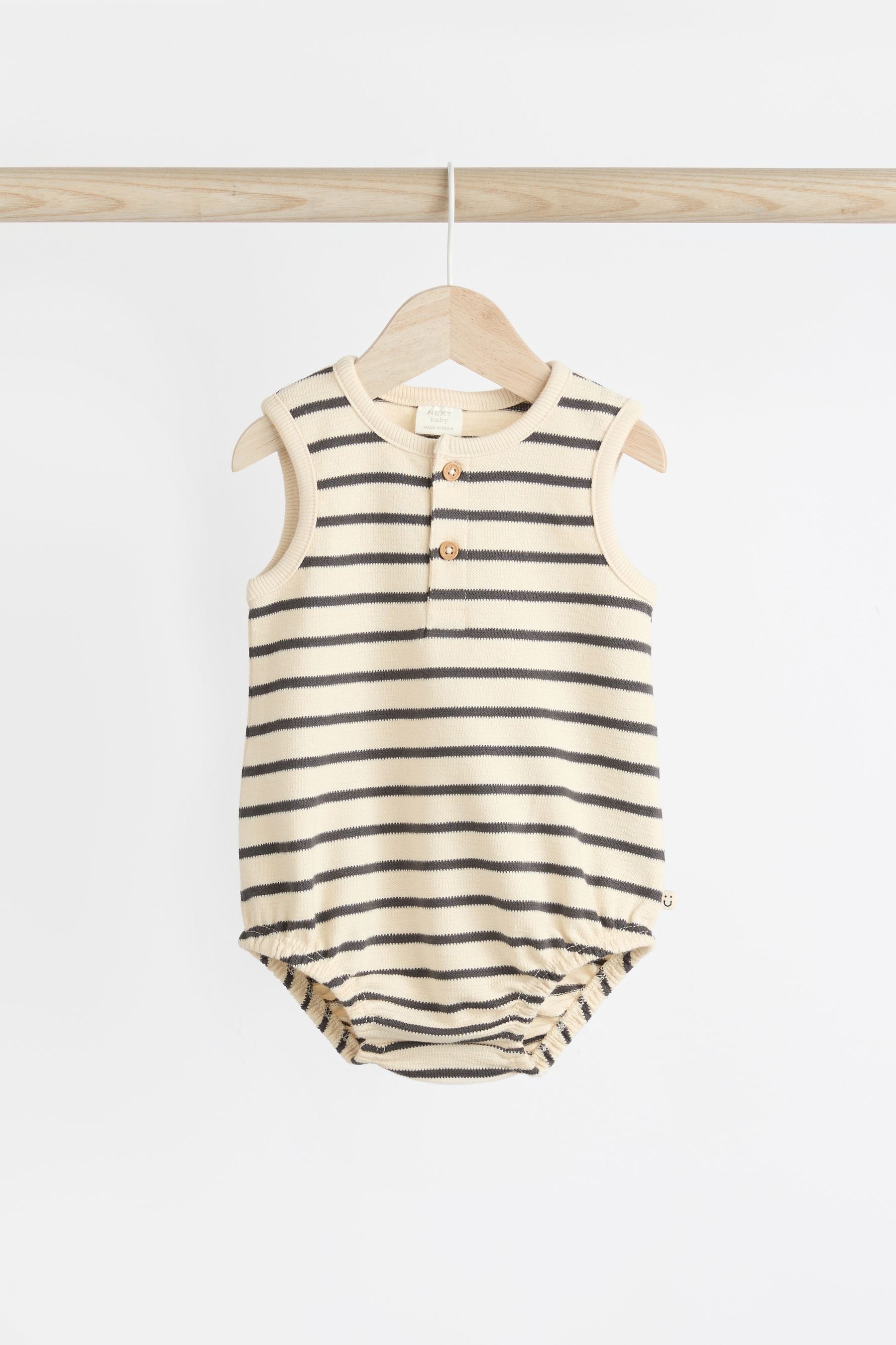 Monochrome Stripe Baby Jersey Bloomer Romper 3 Pack (0mths-3yrs)