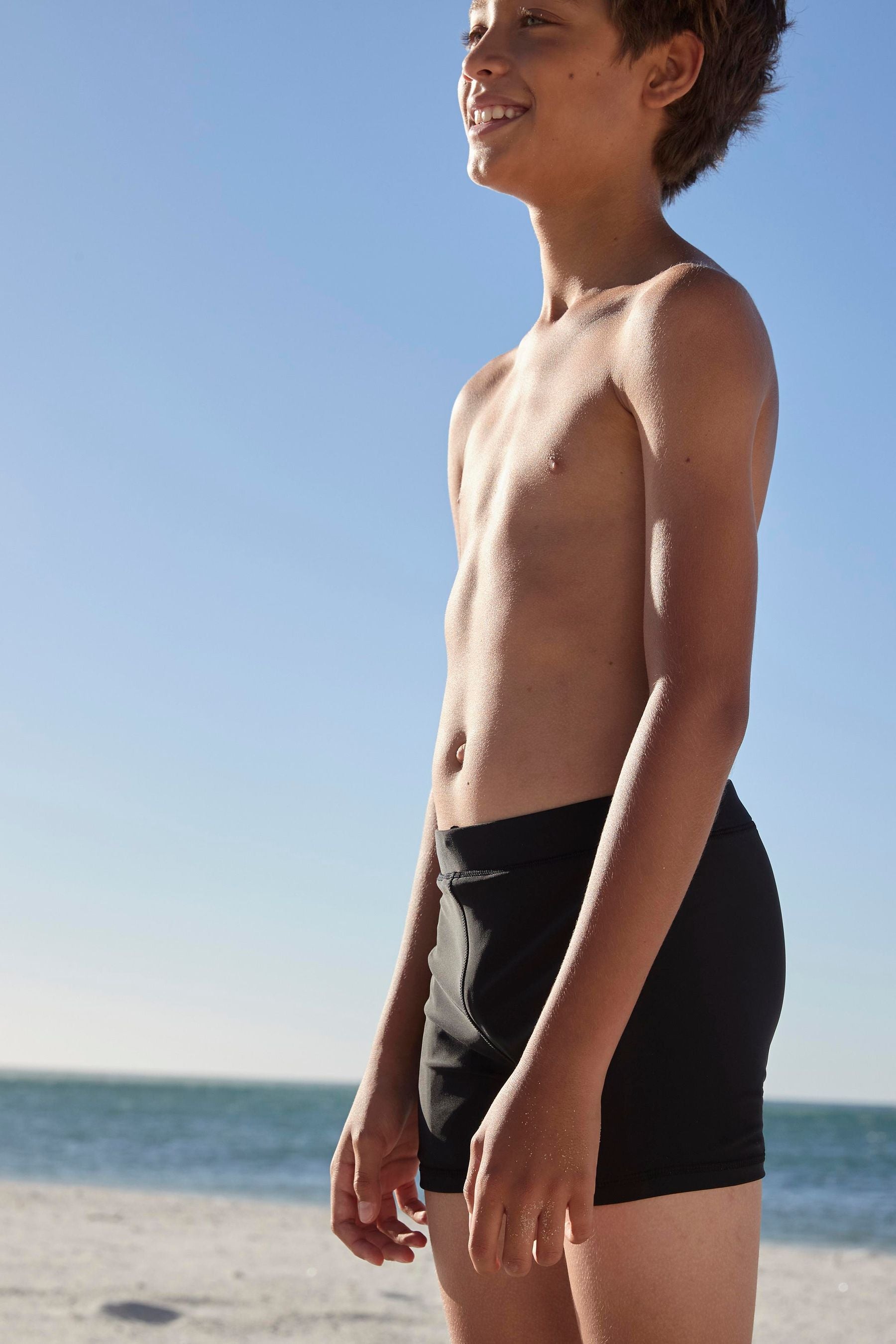 Black Stretch Swim Shorts (3-16yrs)