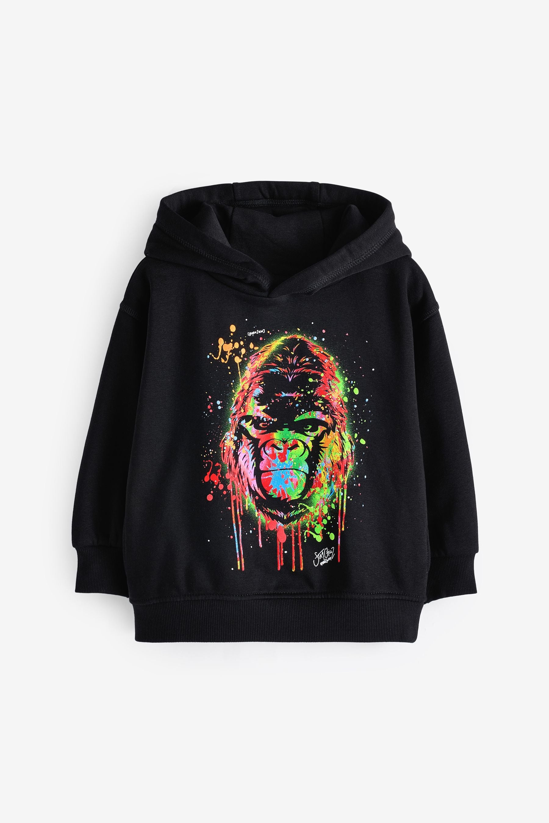 Black Gorilla Graphic Hoodie (3-16yrs)