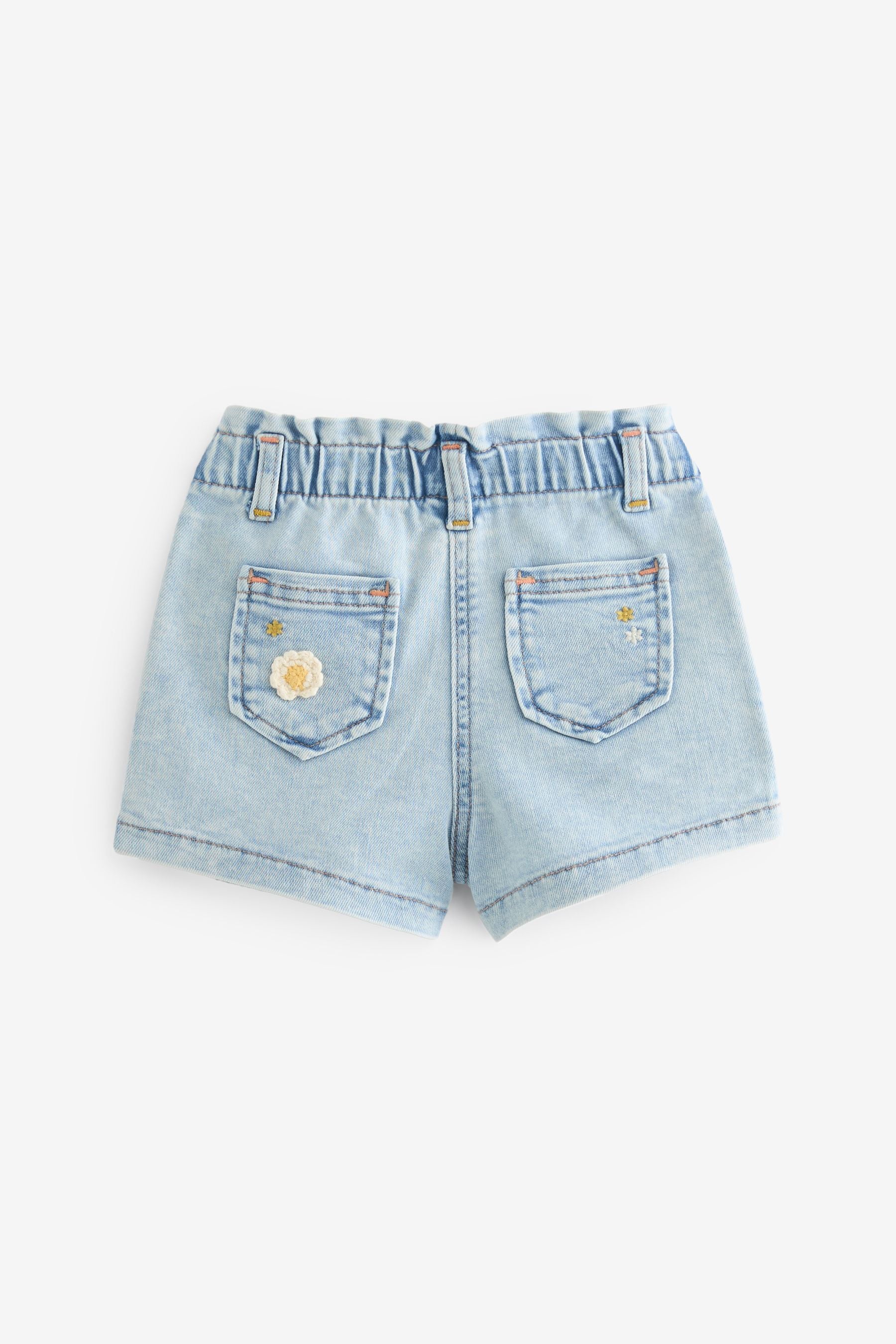 Denim Sunflower Crochet Shorts (3mths-7yrs)