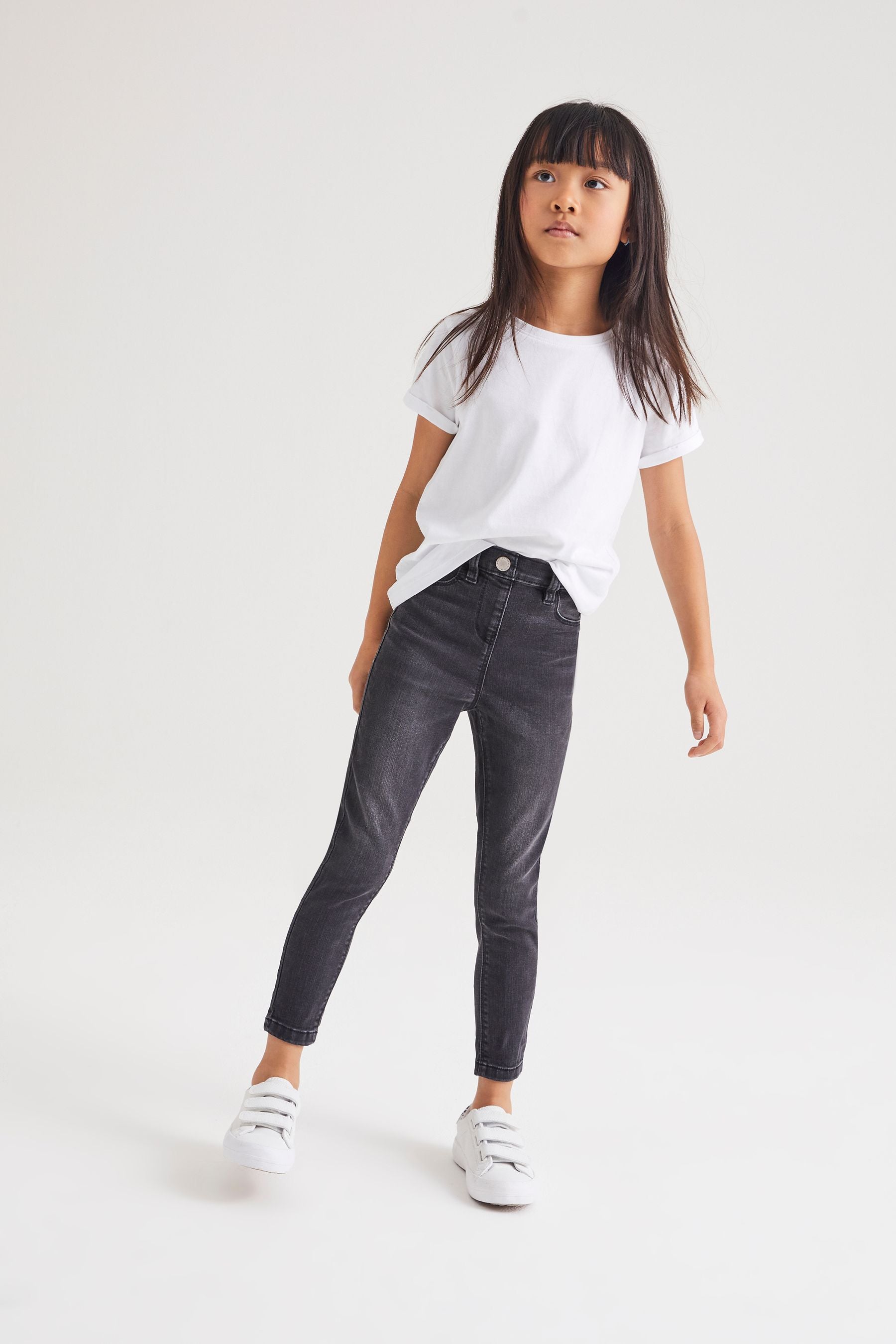 Charcoal Grey Denim Regular Length Jeggings (3-16yrs)