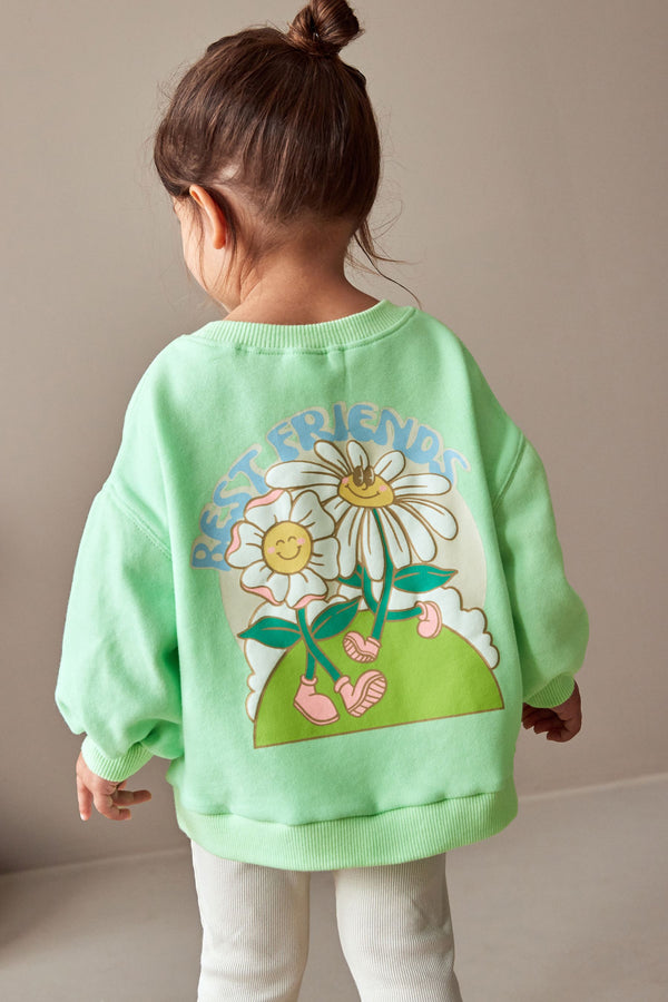 Bright Green Sweatshirt (3mths-7yrs)