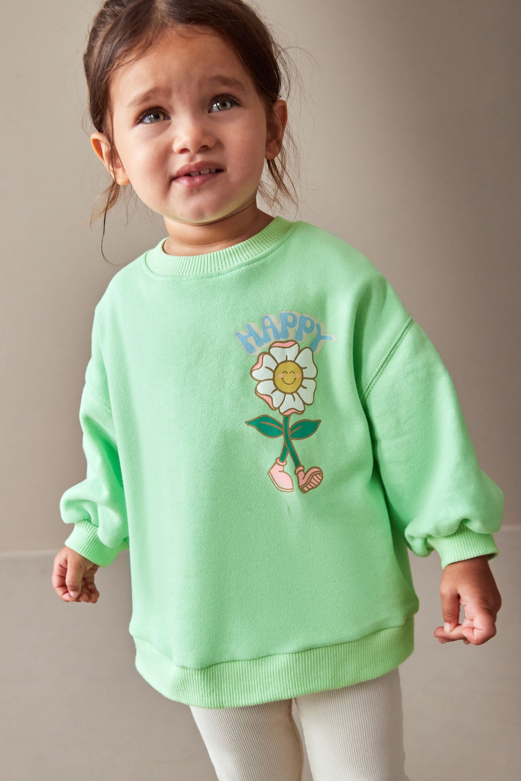 Bright Green Sweatshirt (3mths-7yrs)