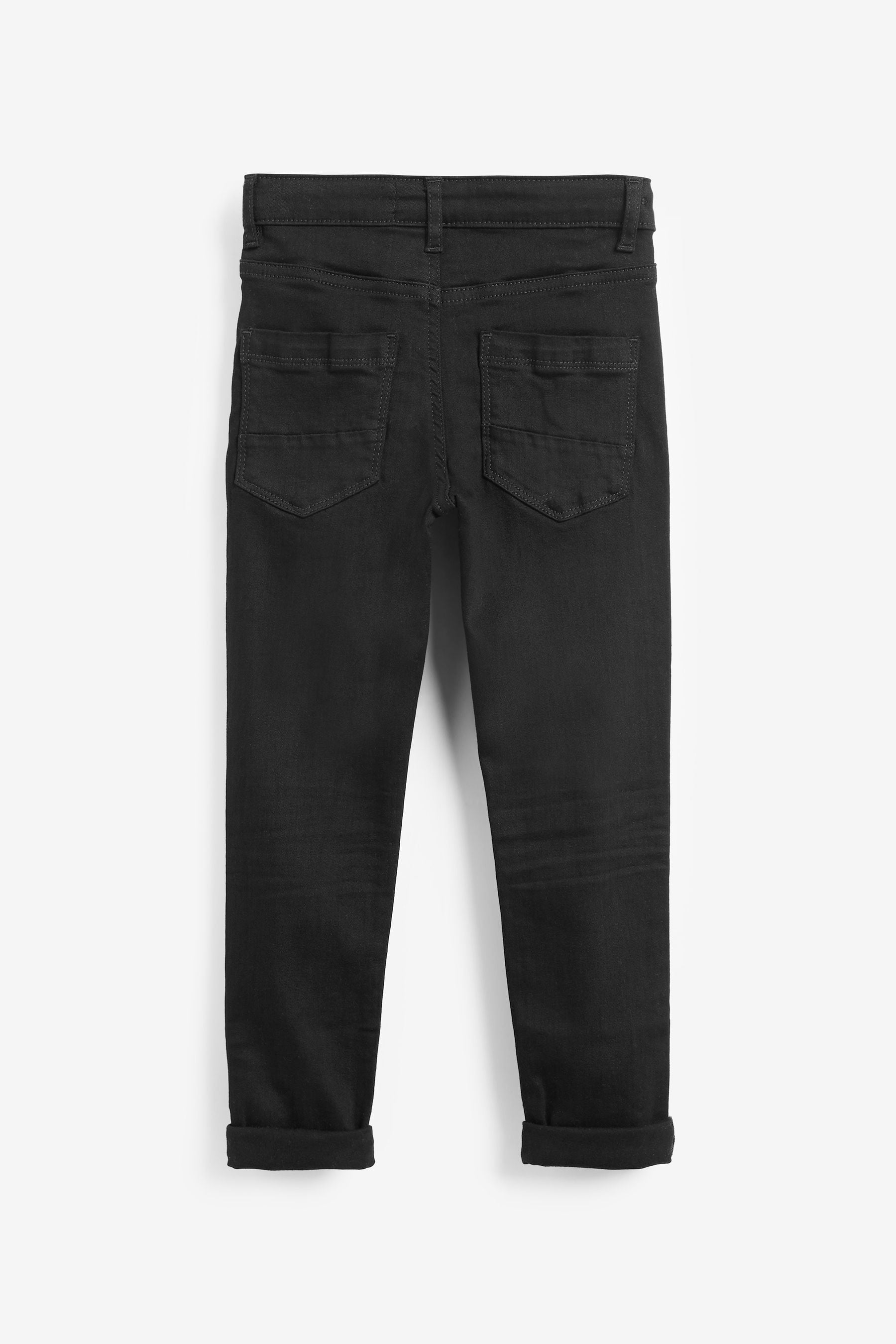 Black Denim Skinny Fit Mega Stretch Adjustable Waist Jeans (3-16yrs)