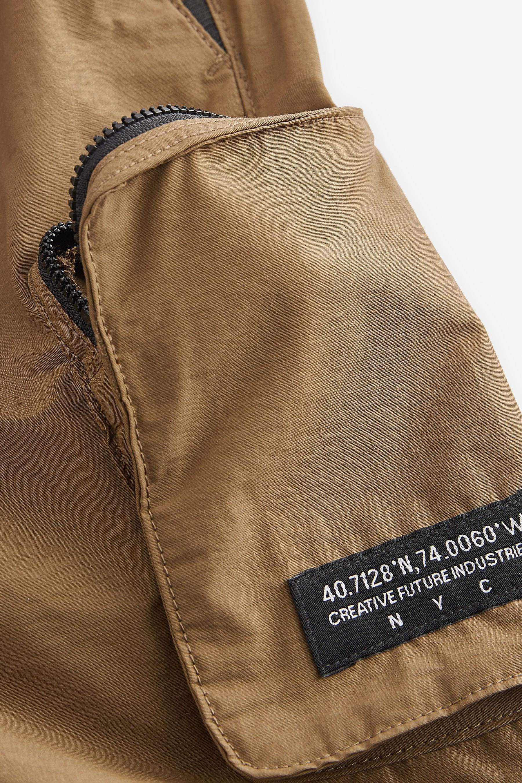 Tan Brown Lined Parachute Cargo Trousers (3-16yrs)