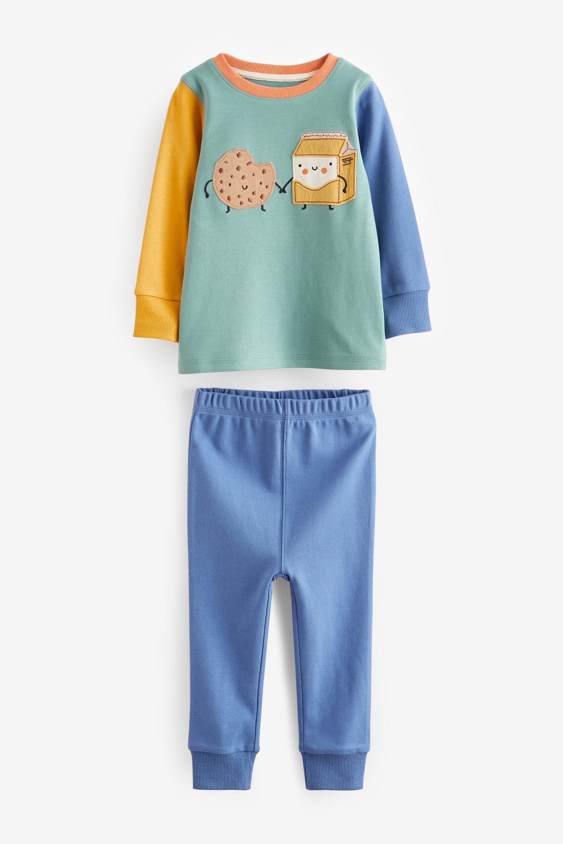 Blue/Green Food Snuggle Pyjamas 3 Pack (9mths-8yrs)