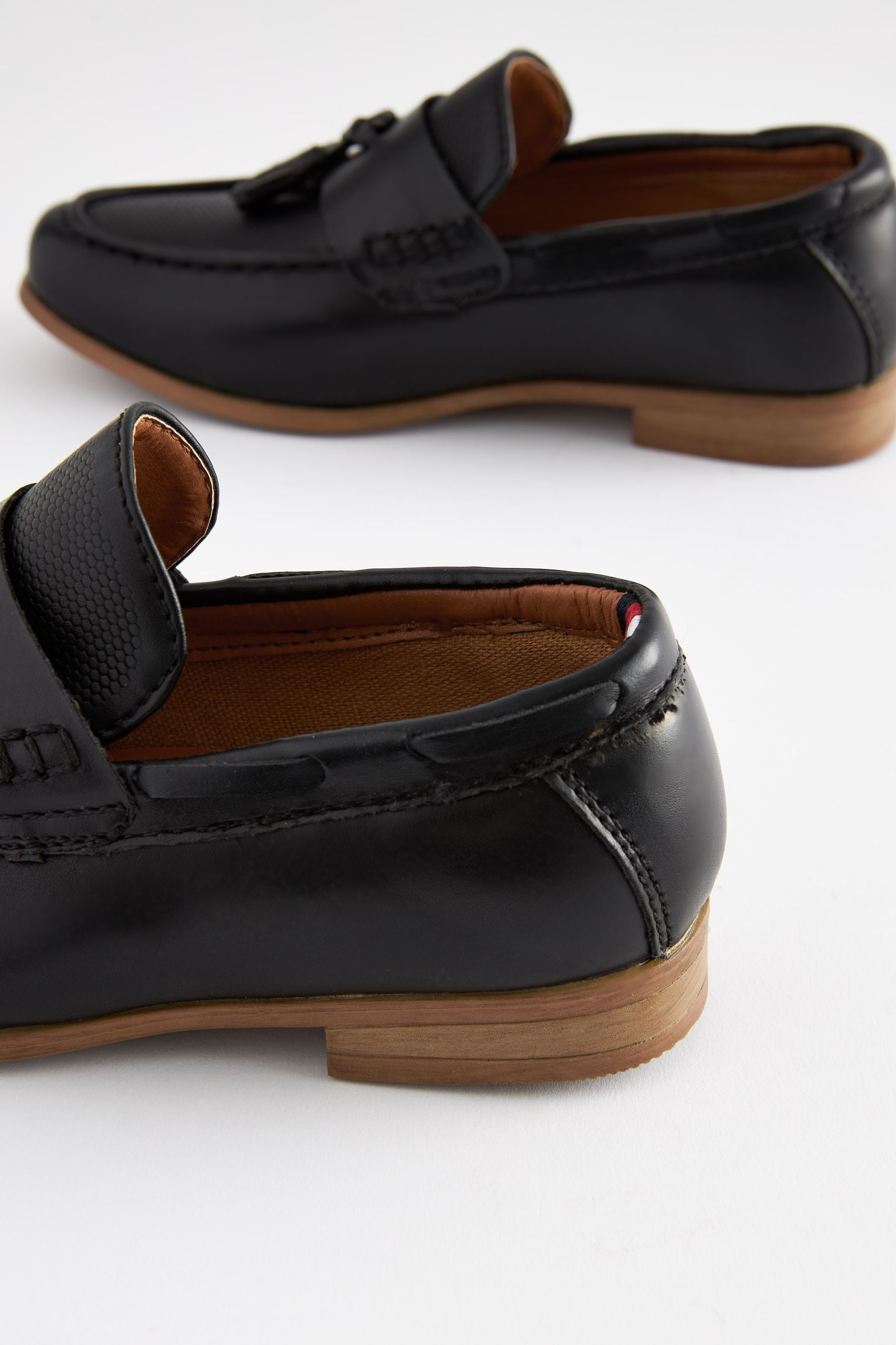 Black Tassel Standard Fit (F) Smart Tassel Detail Loafers