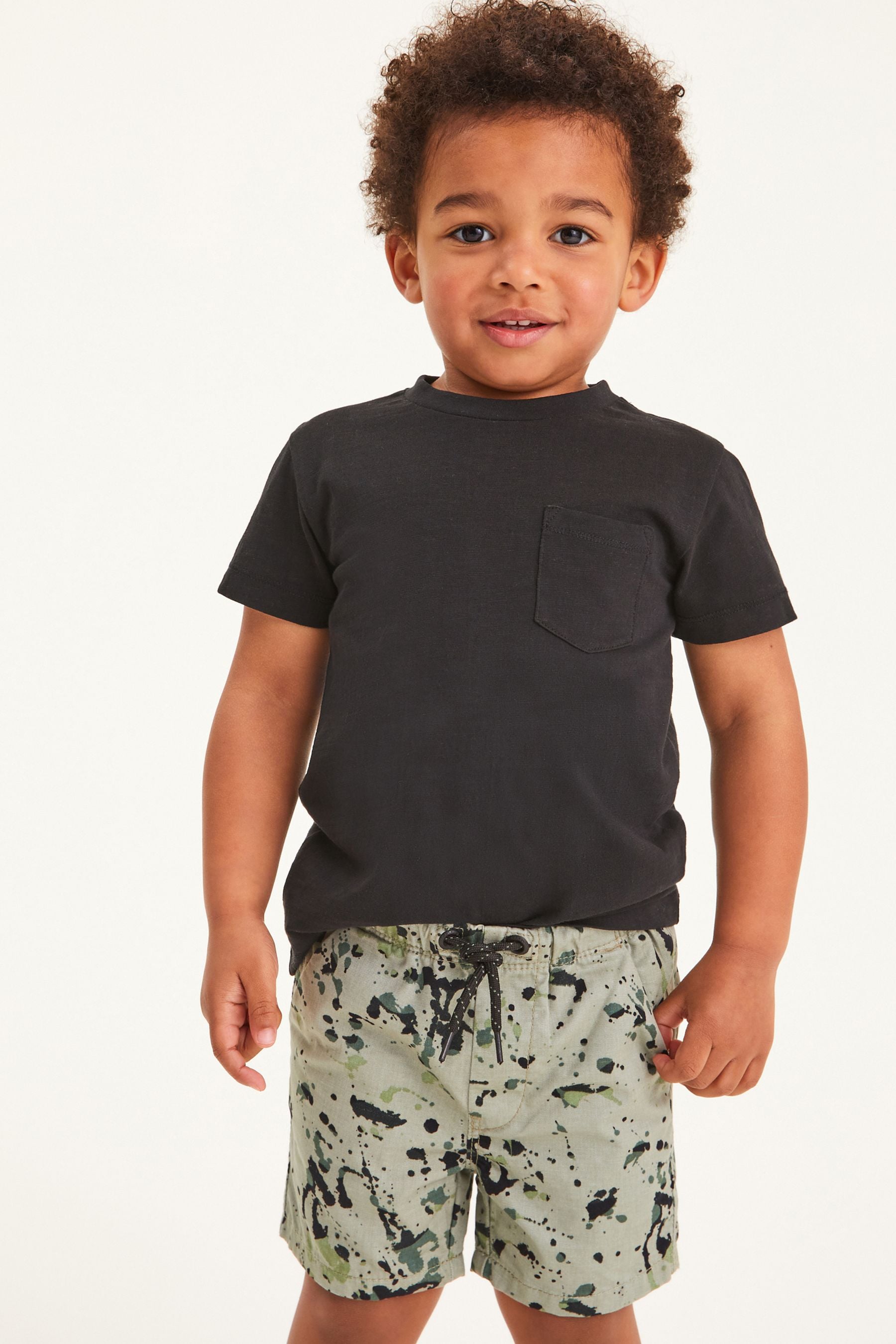 Black 100% Cotton Short Sleeve Plain T-Shirt (3mths-7yrs)