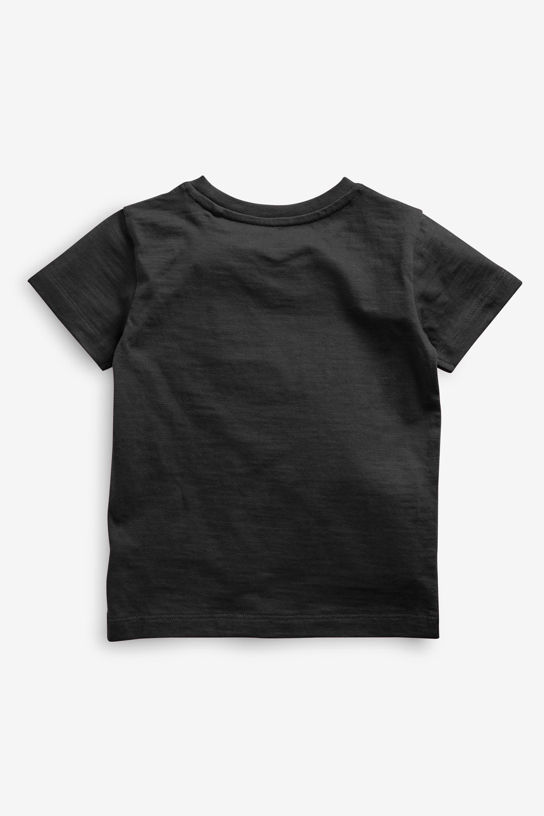 Black 100% Cotton Short Sleeve Plain T-Shirt (3mths-7yrs)