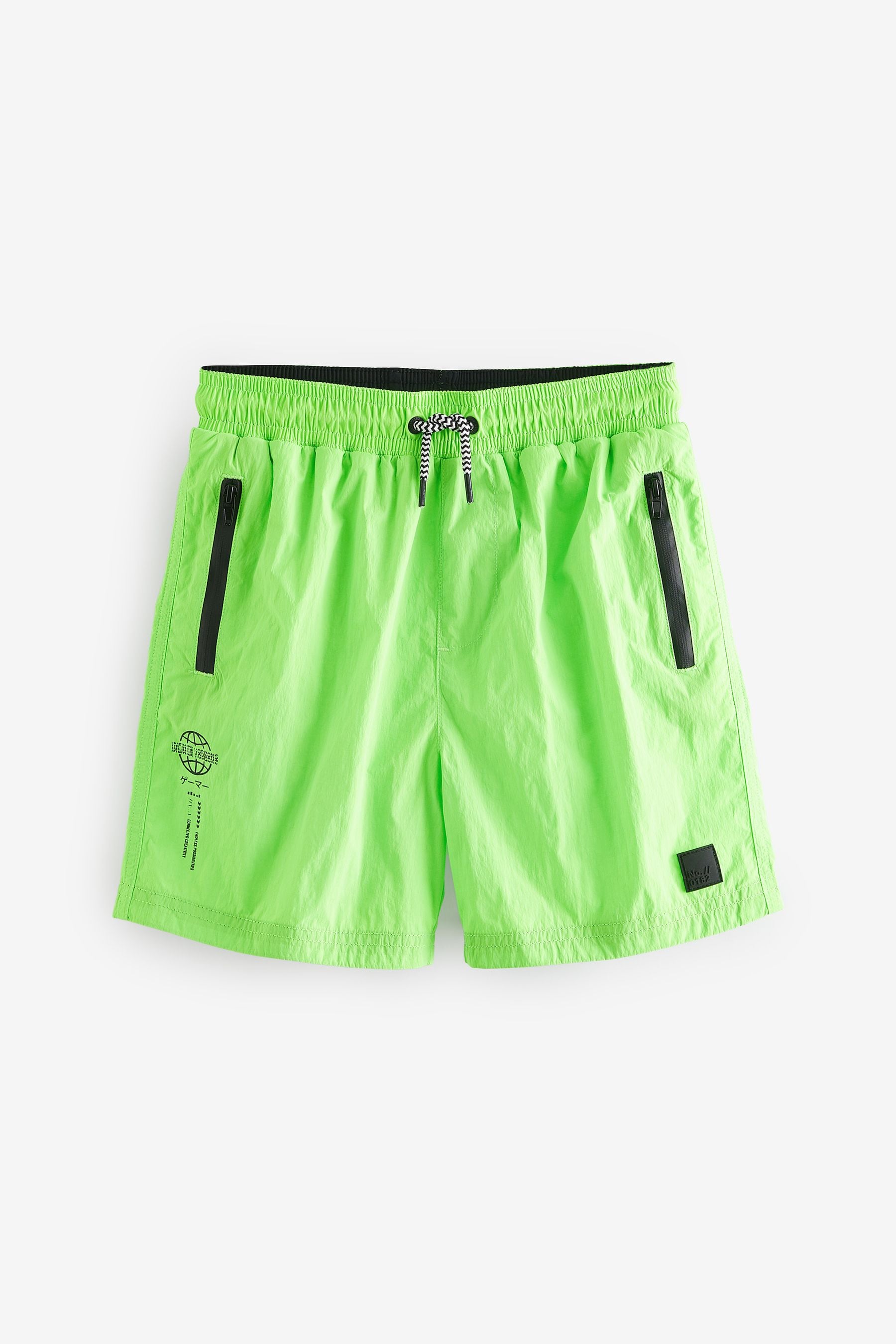 Green Textured Swim Shorts (3-16yrs)