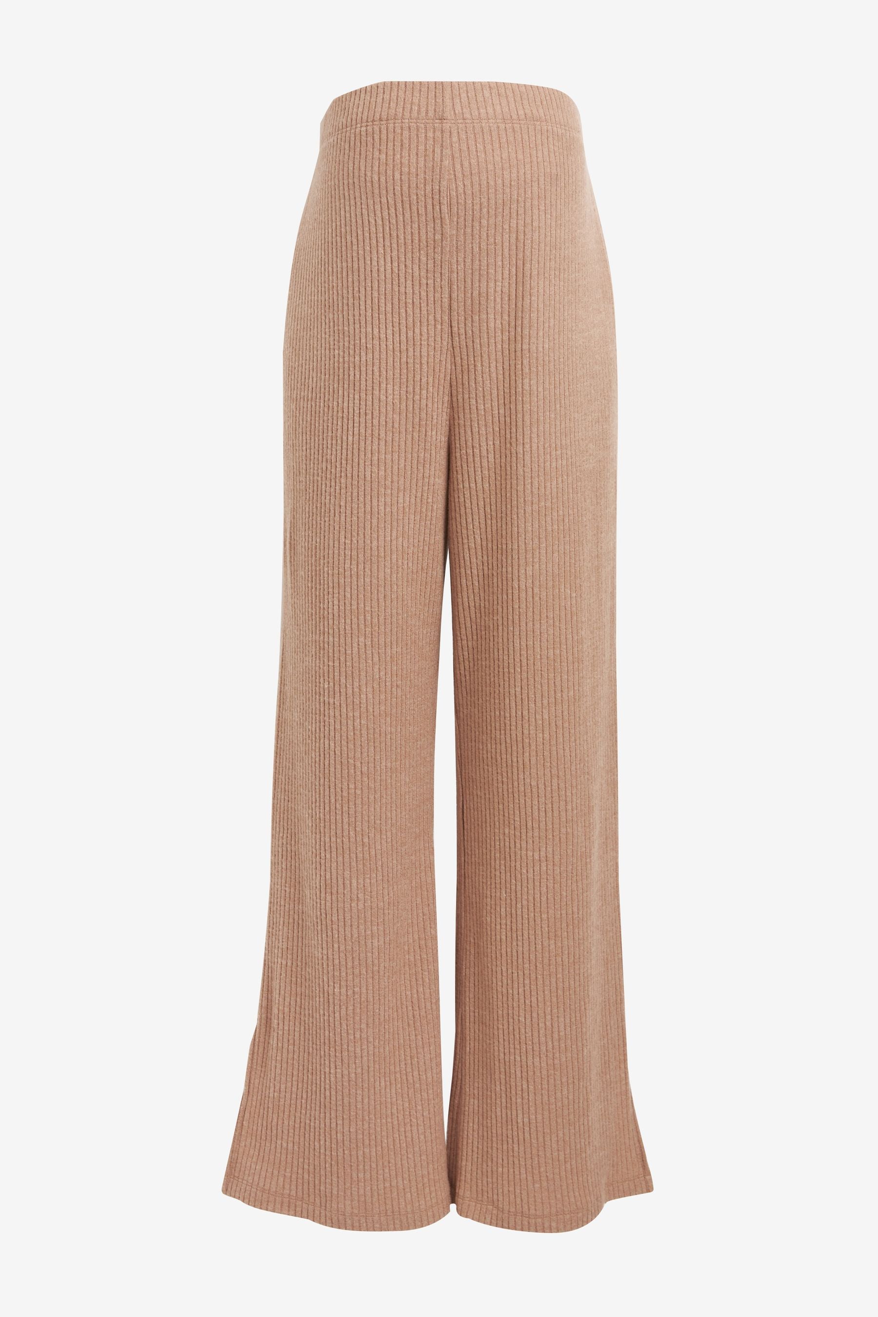 Neutral Maternity Cosy Feel Wide Leg Trousers