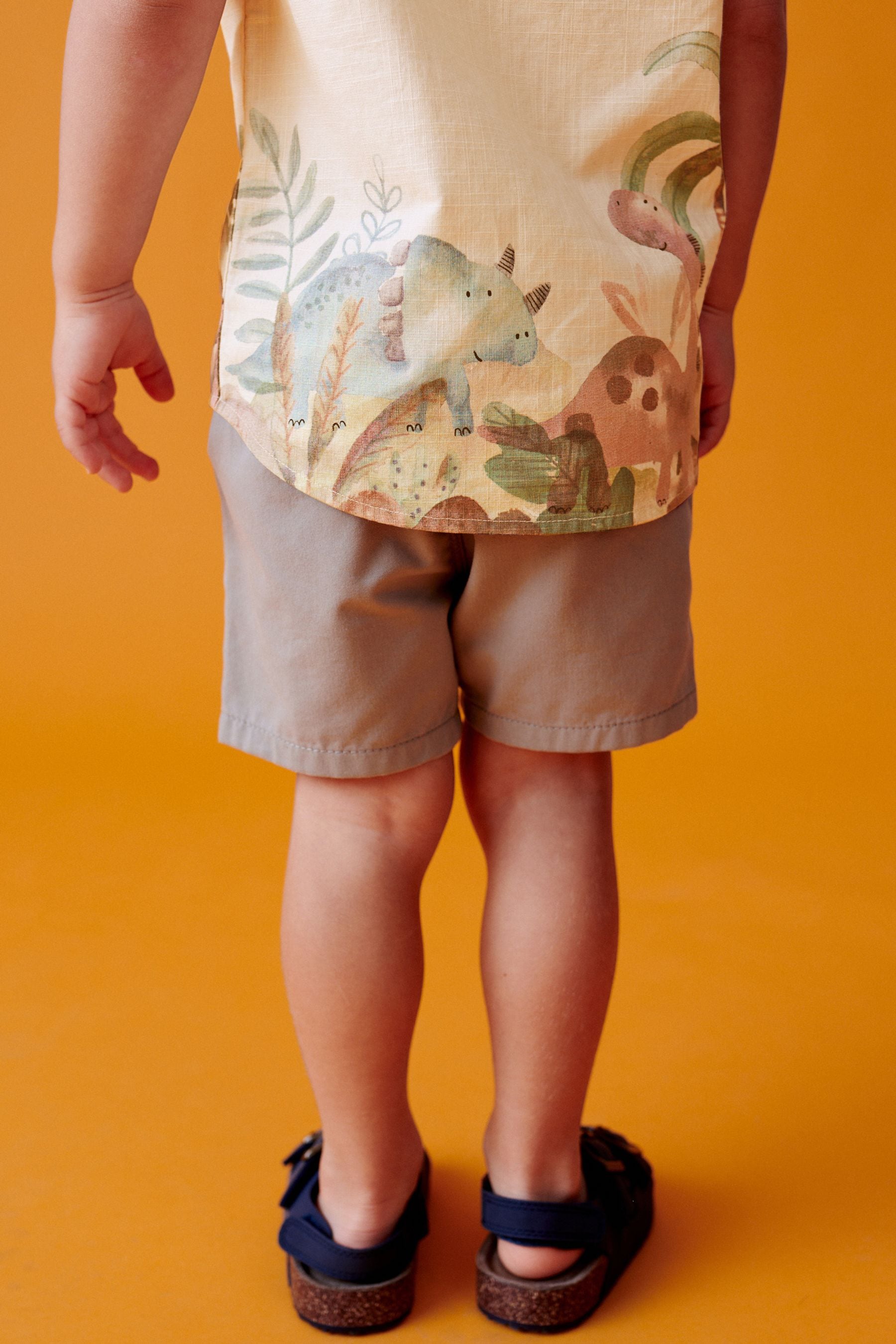 Neutral Short Sleeve Printed Shirt (3mths-7yrs)