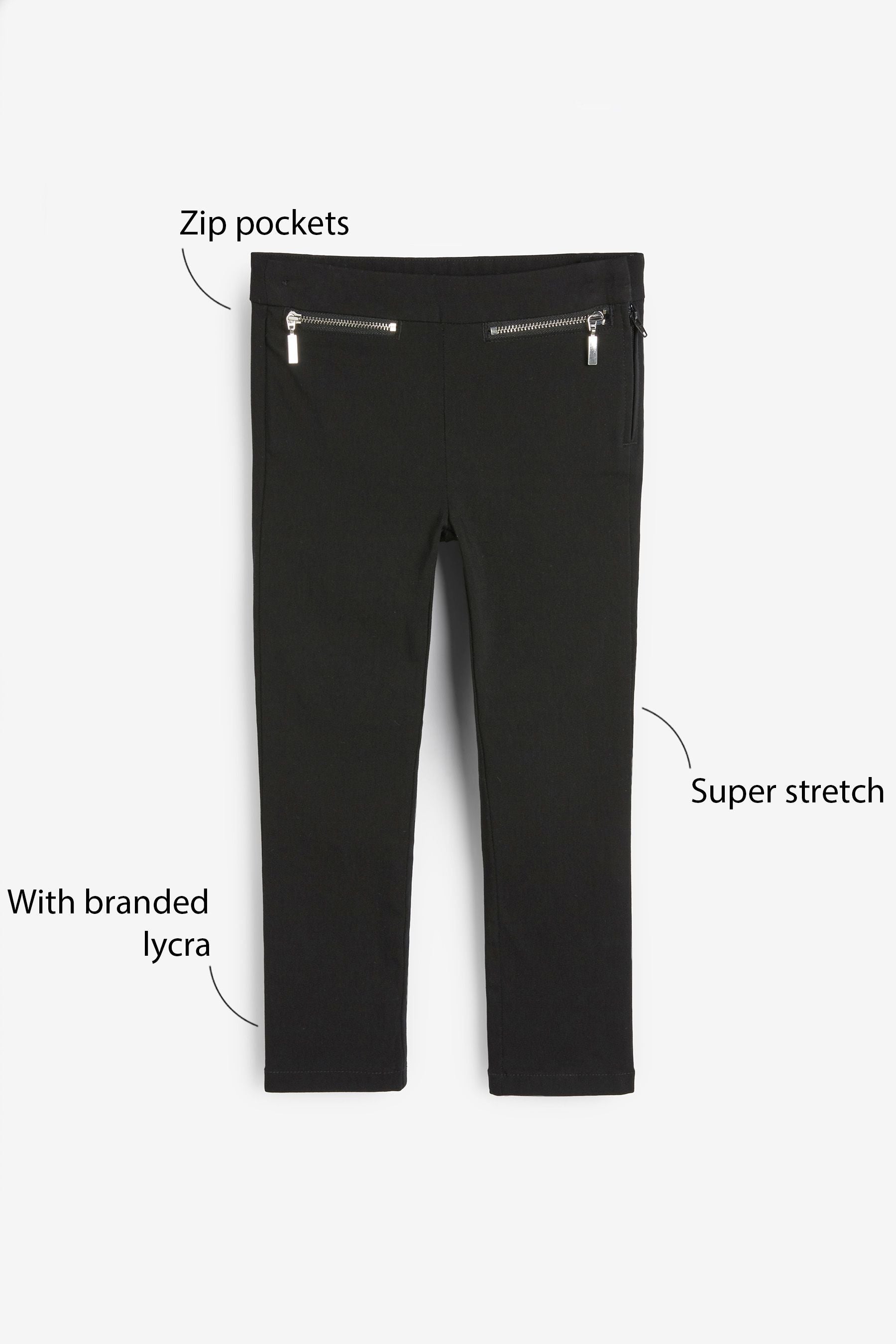 Black Stretch Skinny Trousers (3-16yrs)