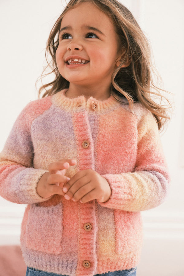 Pink/Lilac Purple Cosy Cardigan (12mths-7yrs)