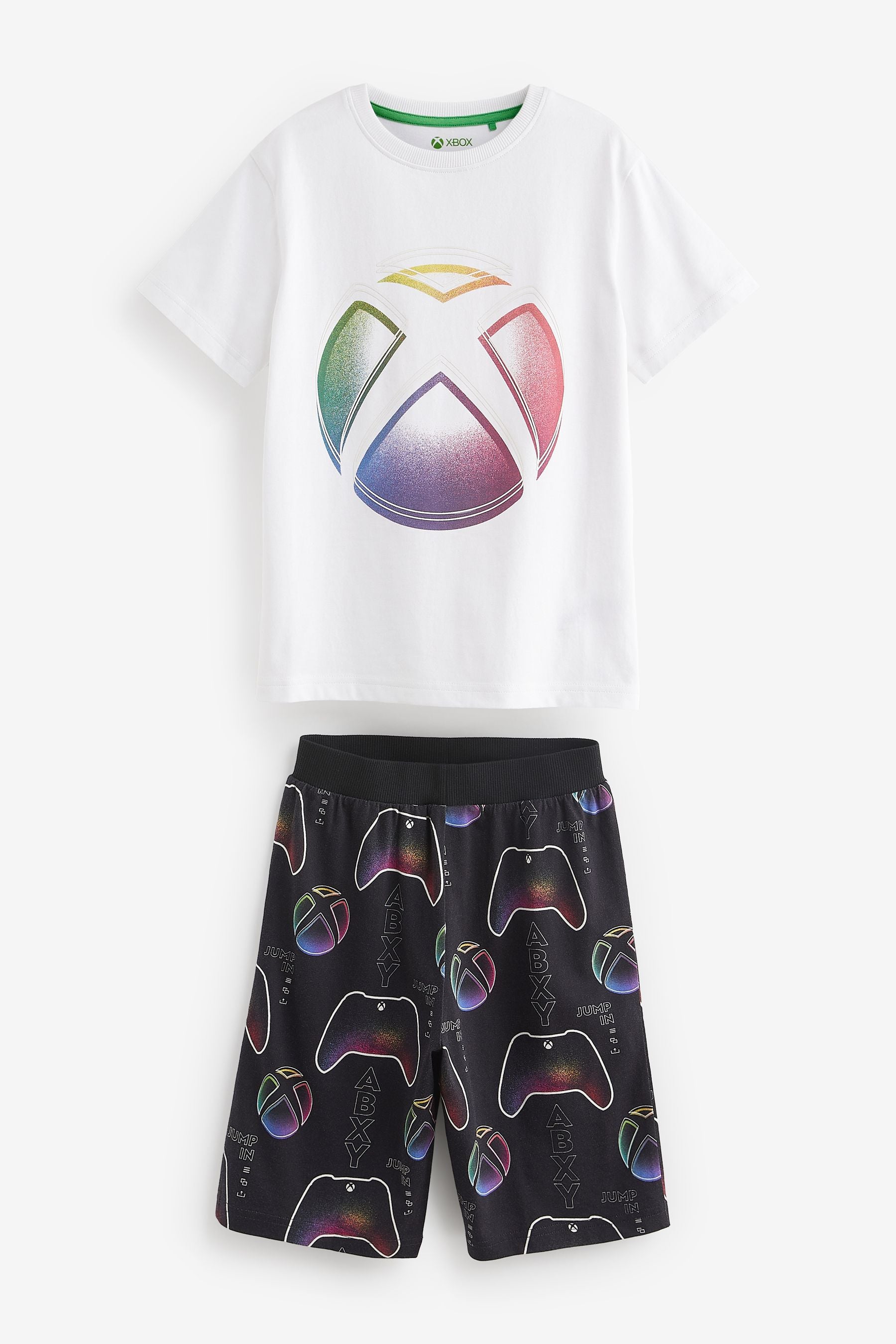 Black/White XBOX 2 Pack Short Pyjamas (5-16yrs)