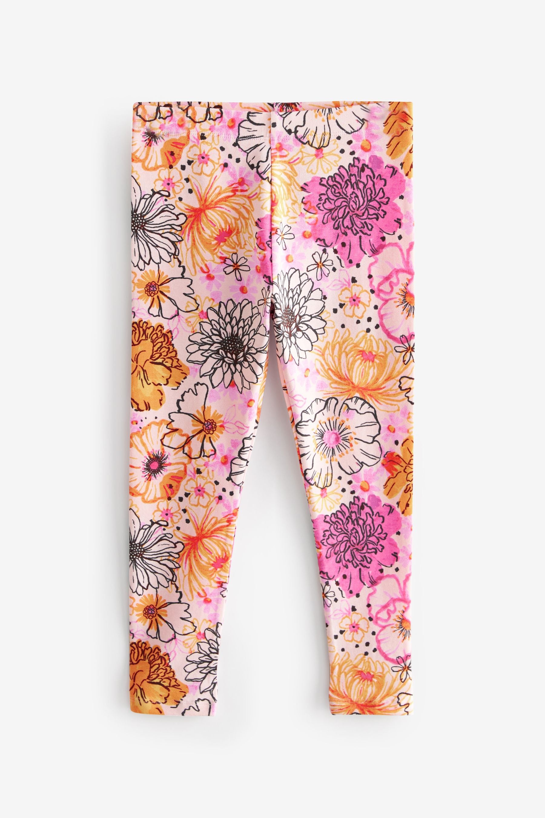 Pink Ditsy Floral Printed Leggings (3-16yrs)