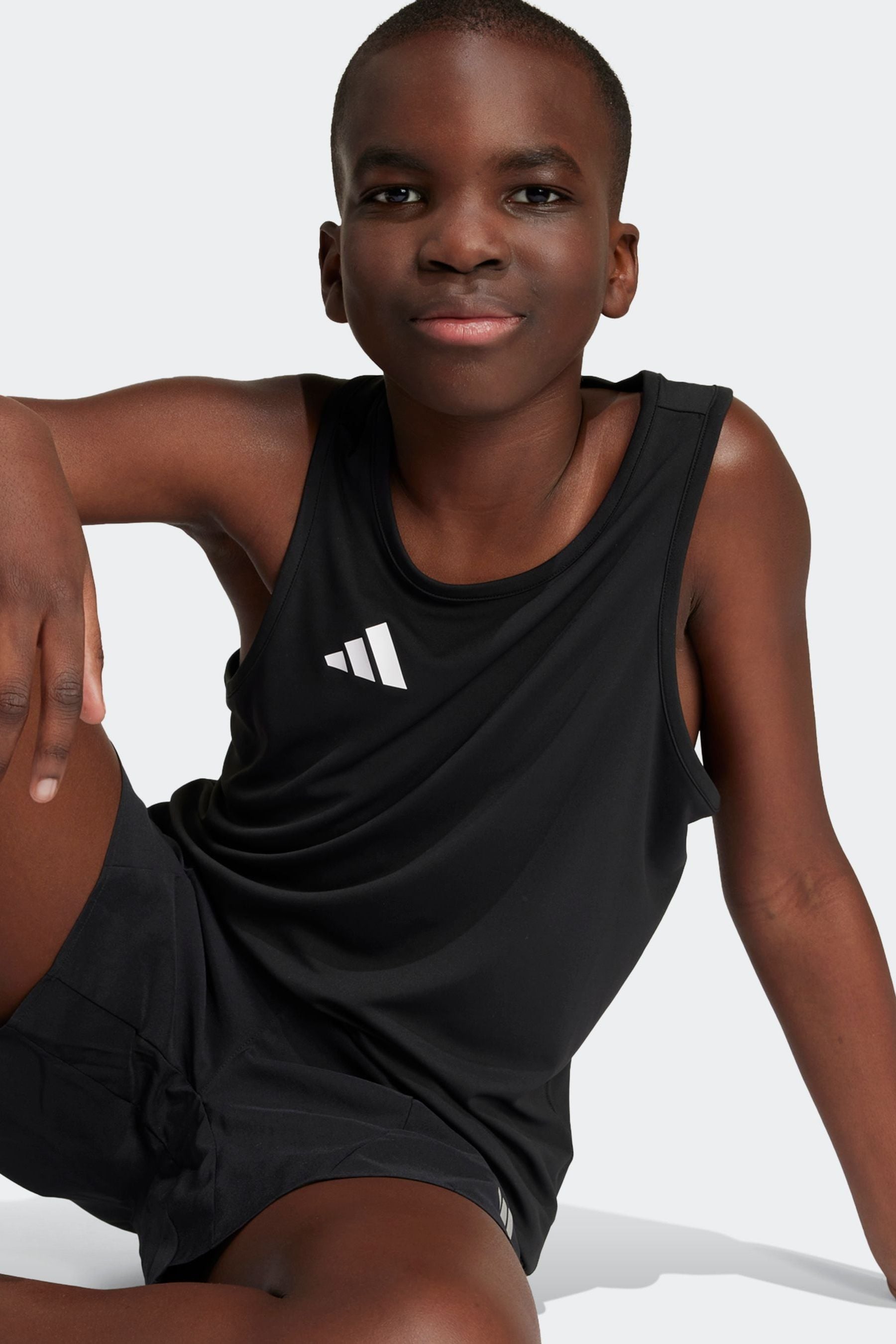 adidas Black Team Tank Top Kids