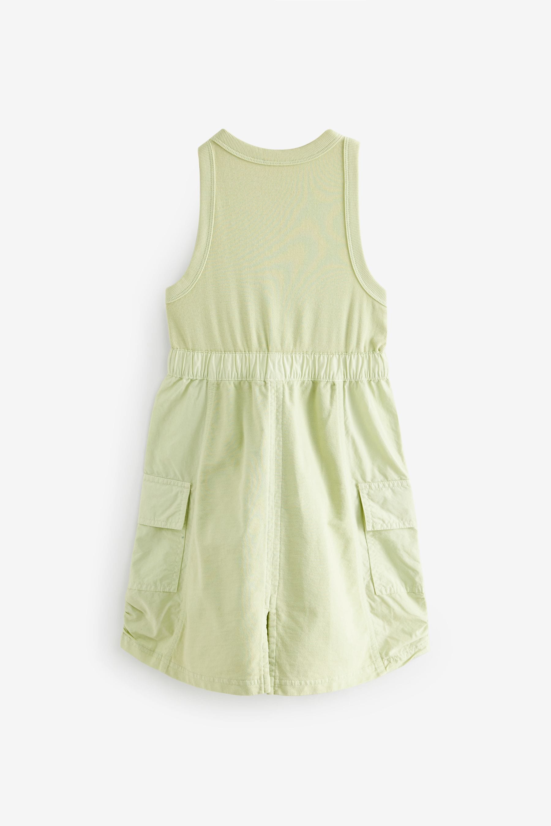 Soft Lime Green Cargo Utility Dress (3-16yrs)