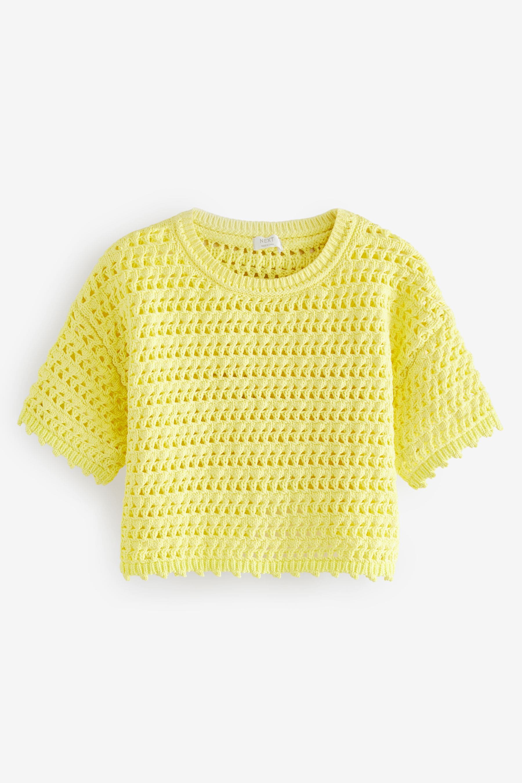 Yellow Crochet Knit Top (3-16yrs)