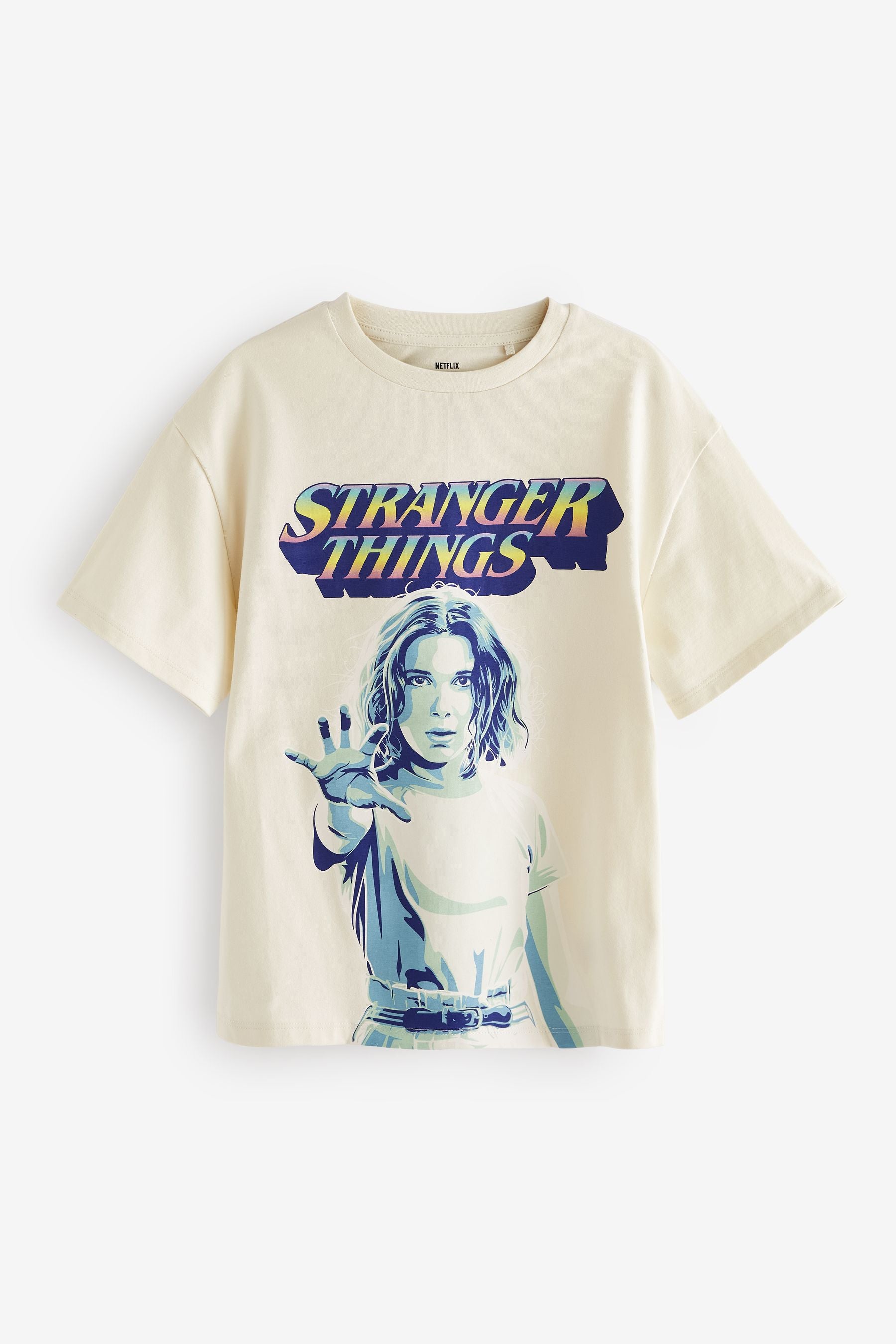 Ecru Stranger Things Oversized License T-Shirt (3-16yrs)