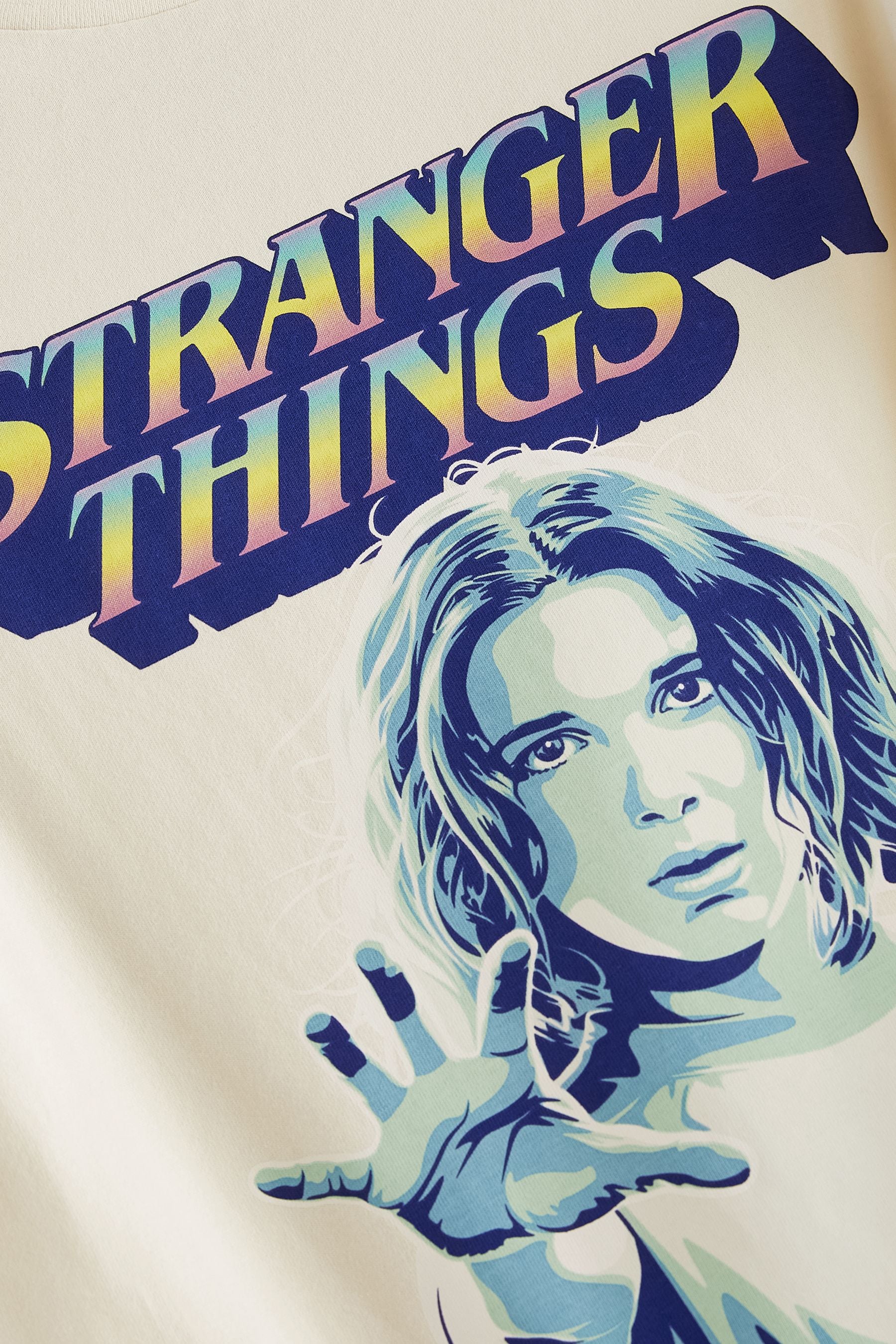 Ecru Stranger Things Oversized License T-Shirt (3-16yrs)