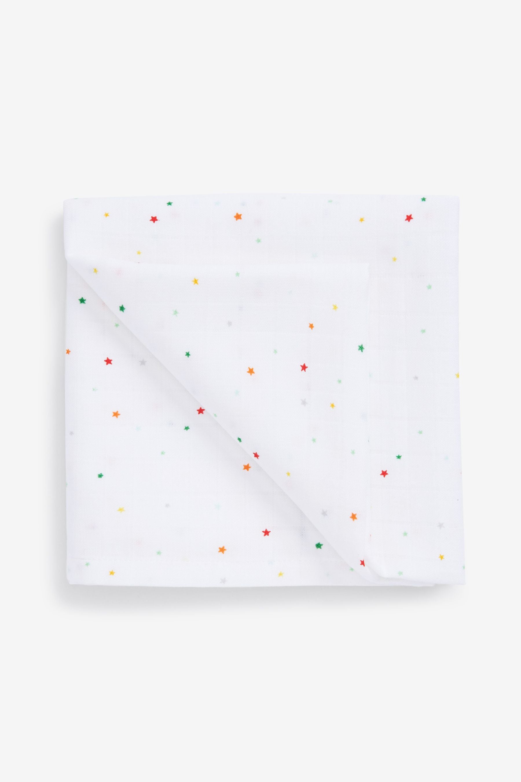 White Rainbow Baby Muslin Cloths 4 Packs