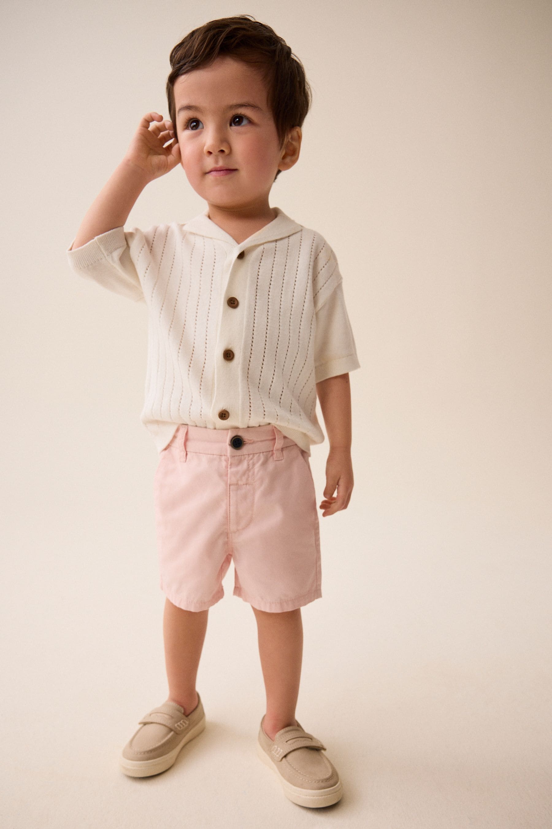 Pink 100% Cotton Chinos Shorts (3mths-7yrs)