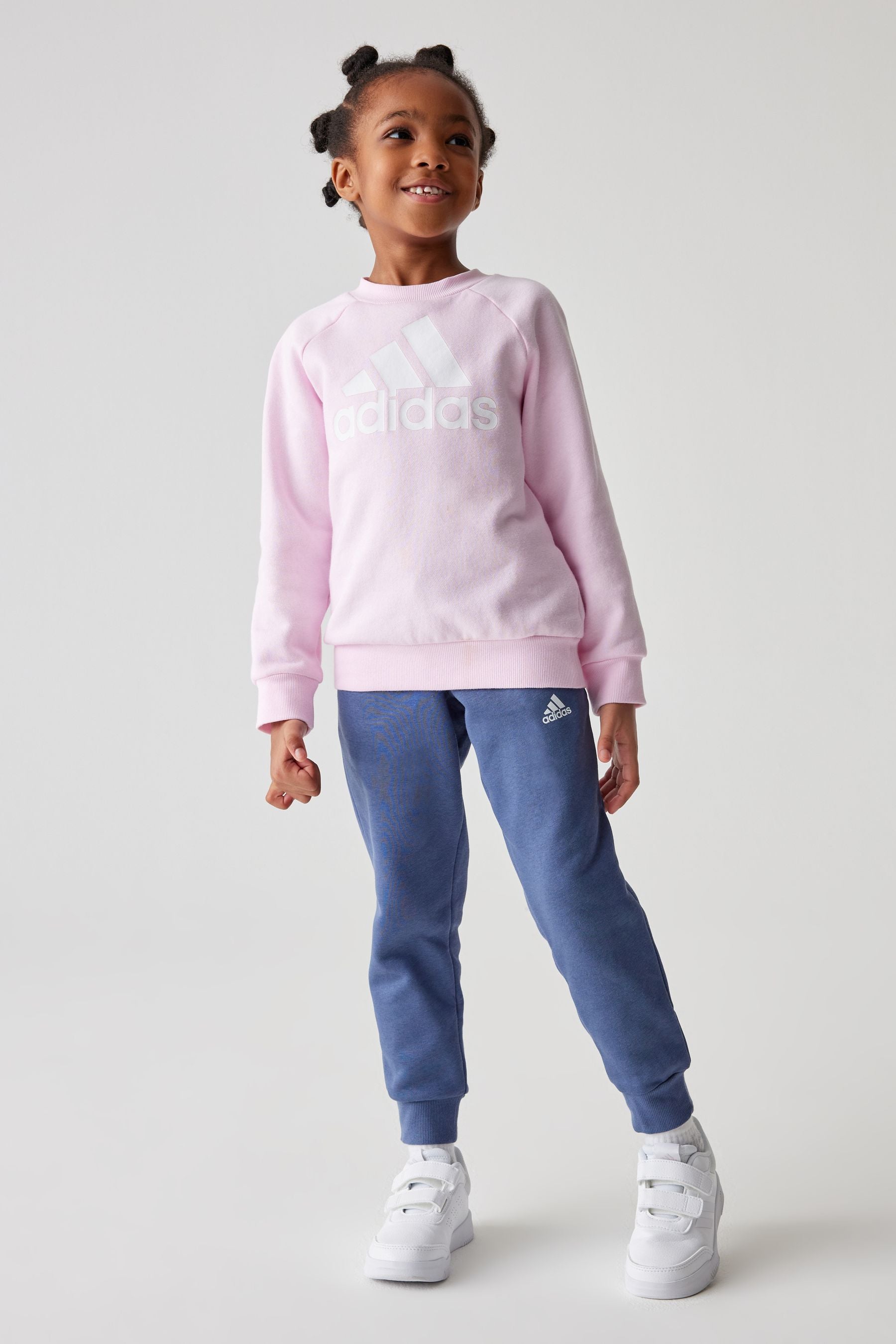 Pink/Blue adidas Sportswear Essentials Logo Fleece Jogger Set