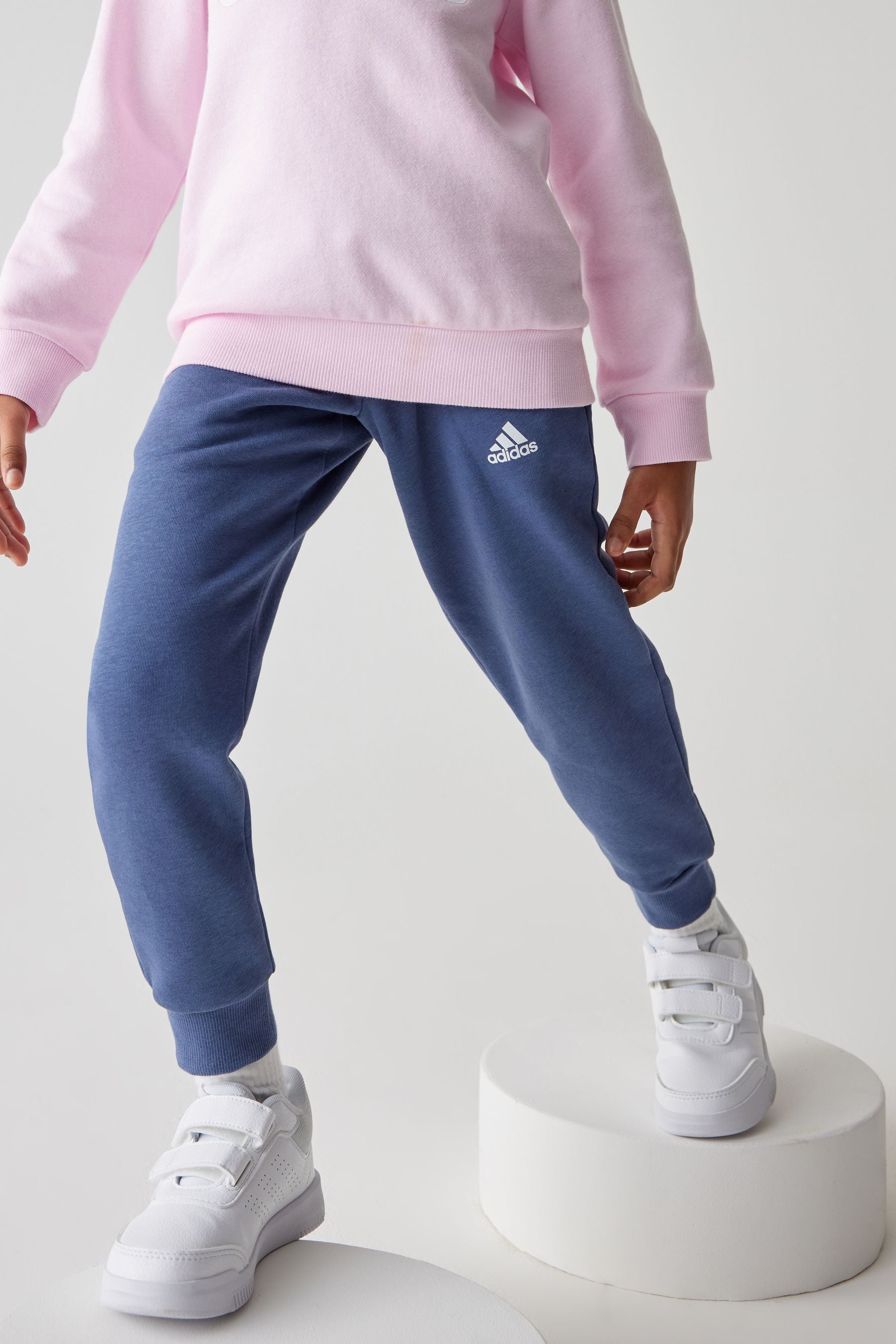 Pink/Blue adidas Sportswear Essentials Logo Fleece Jogger Set