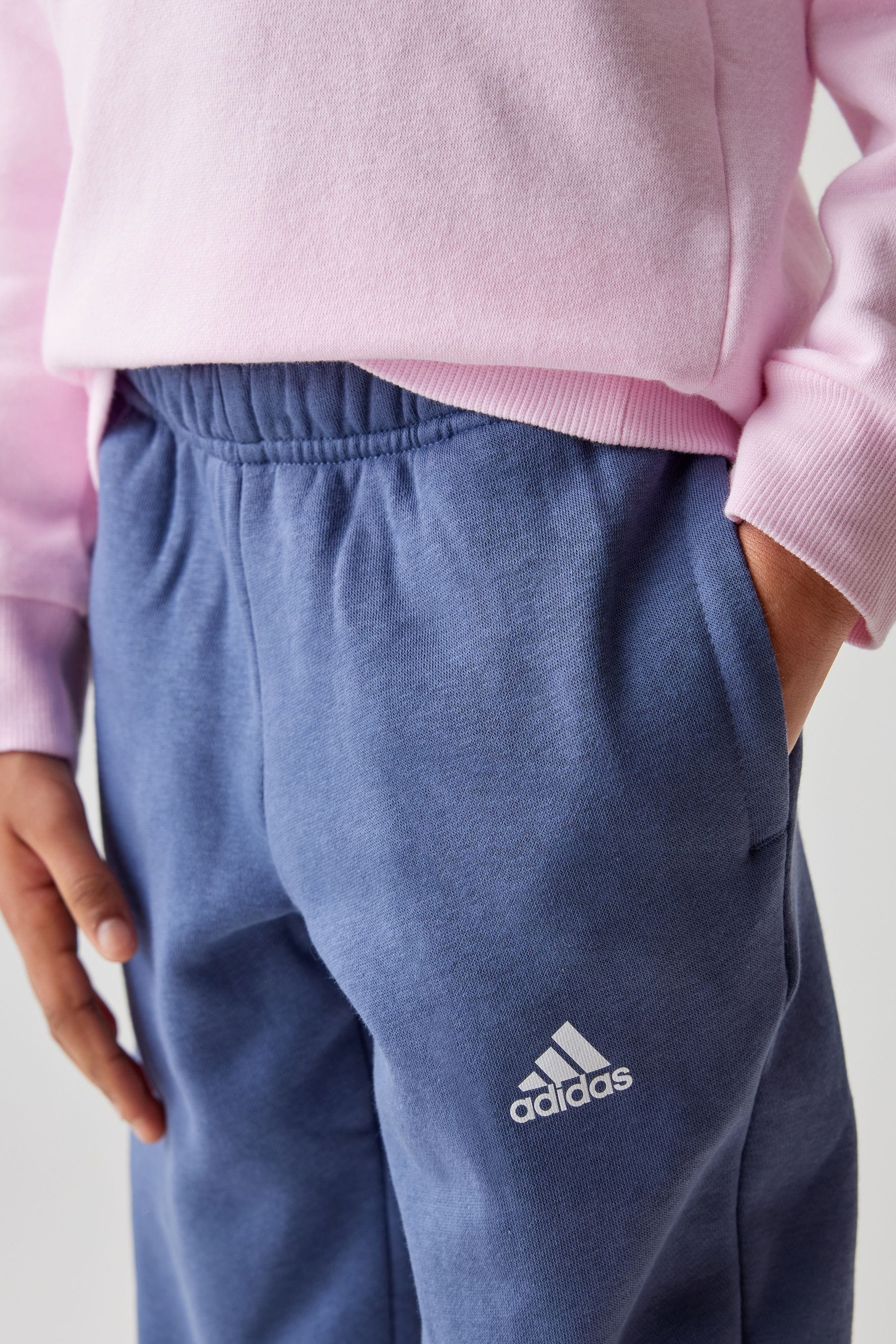 Pink/Blue adidas Sportswear Essentials Logo Fleece Jogger Set