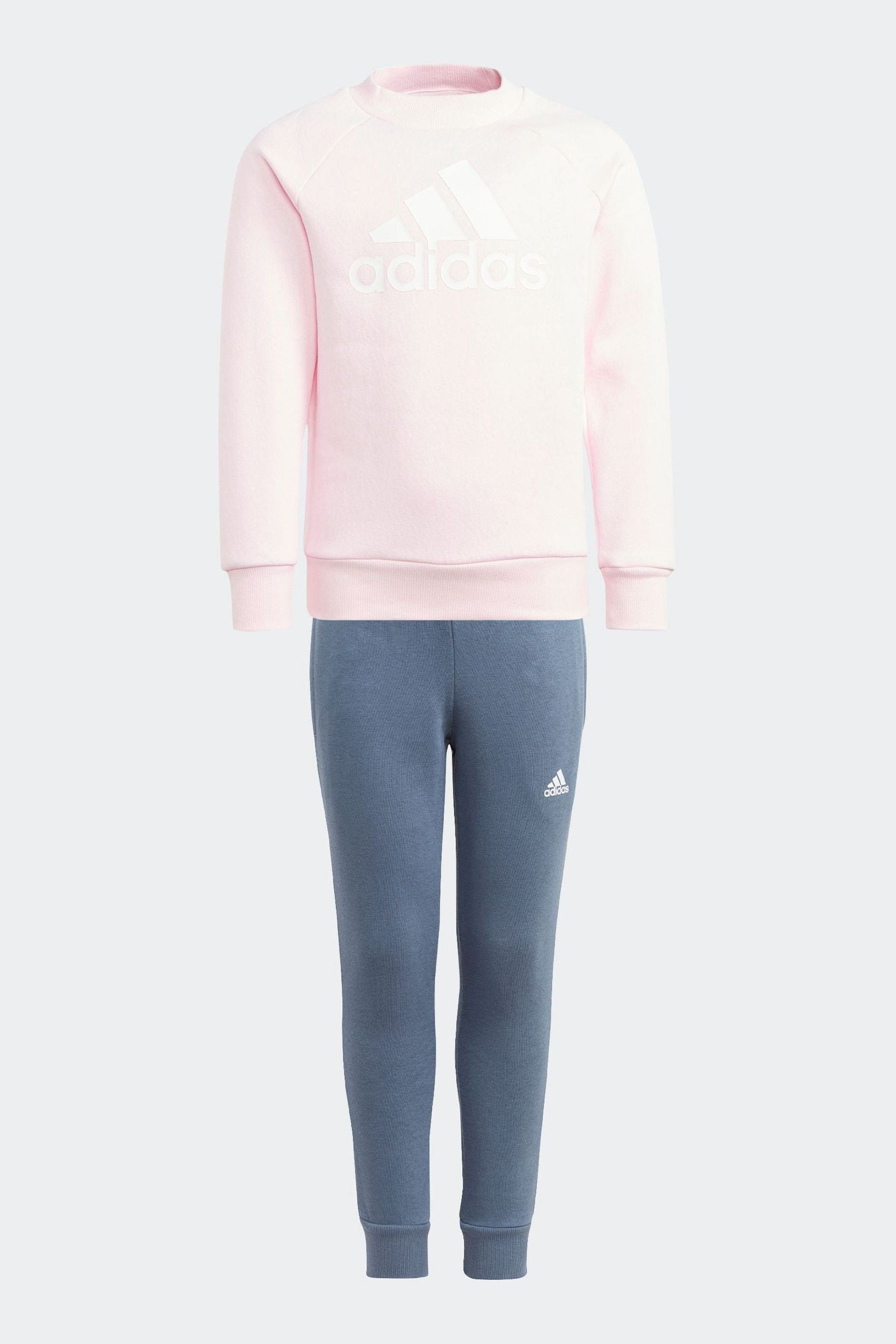 Pink/Blue adidas Sportswear Essentials Logo Fleece Jogger Set