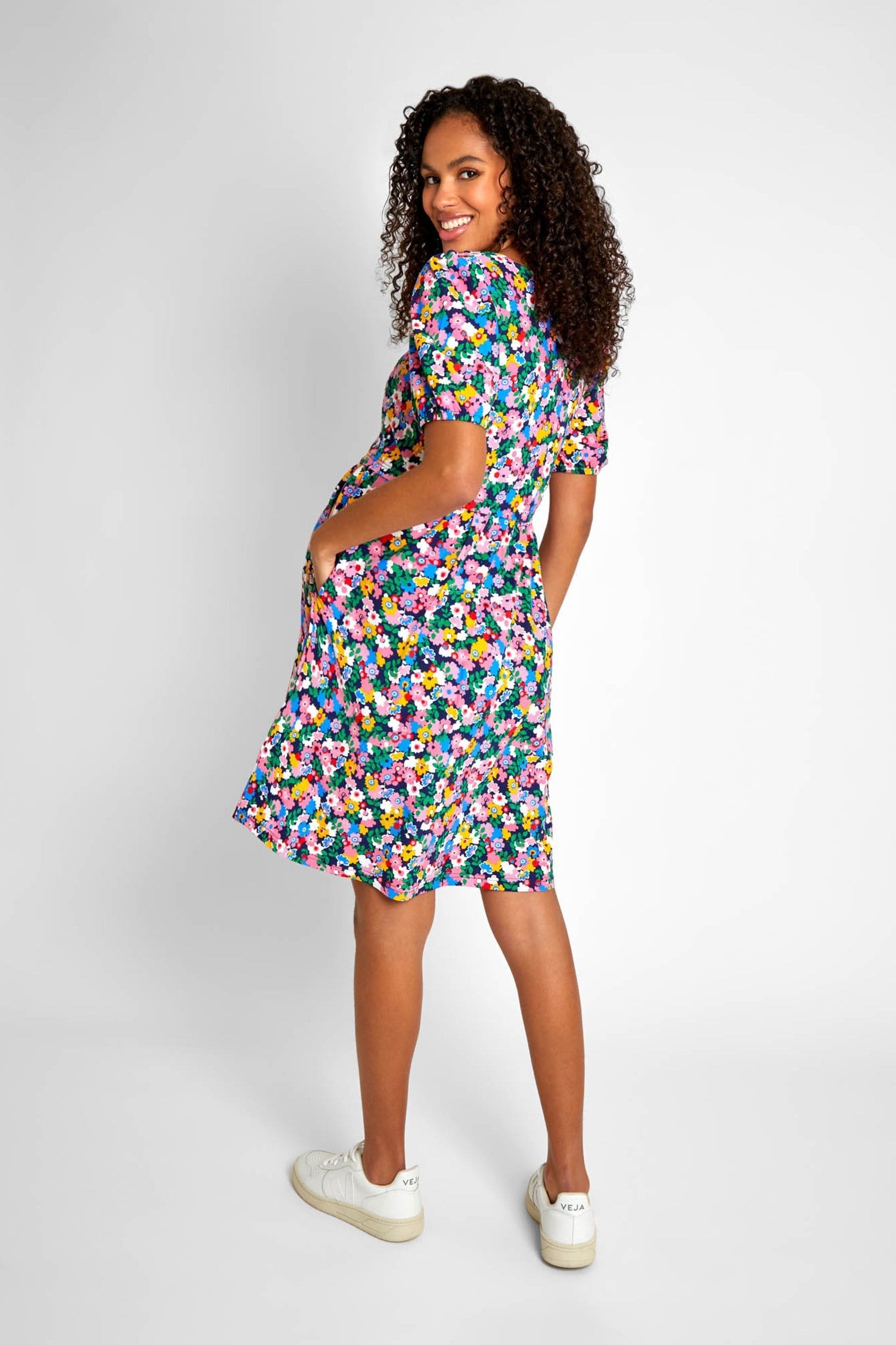 JoJo Maman Bébé Multi Floral Multi Print Maternity & Nursing Dress