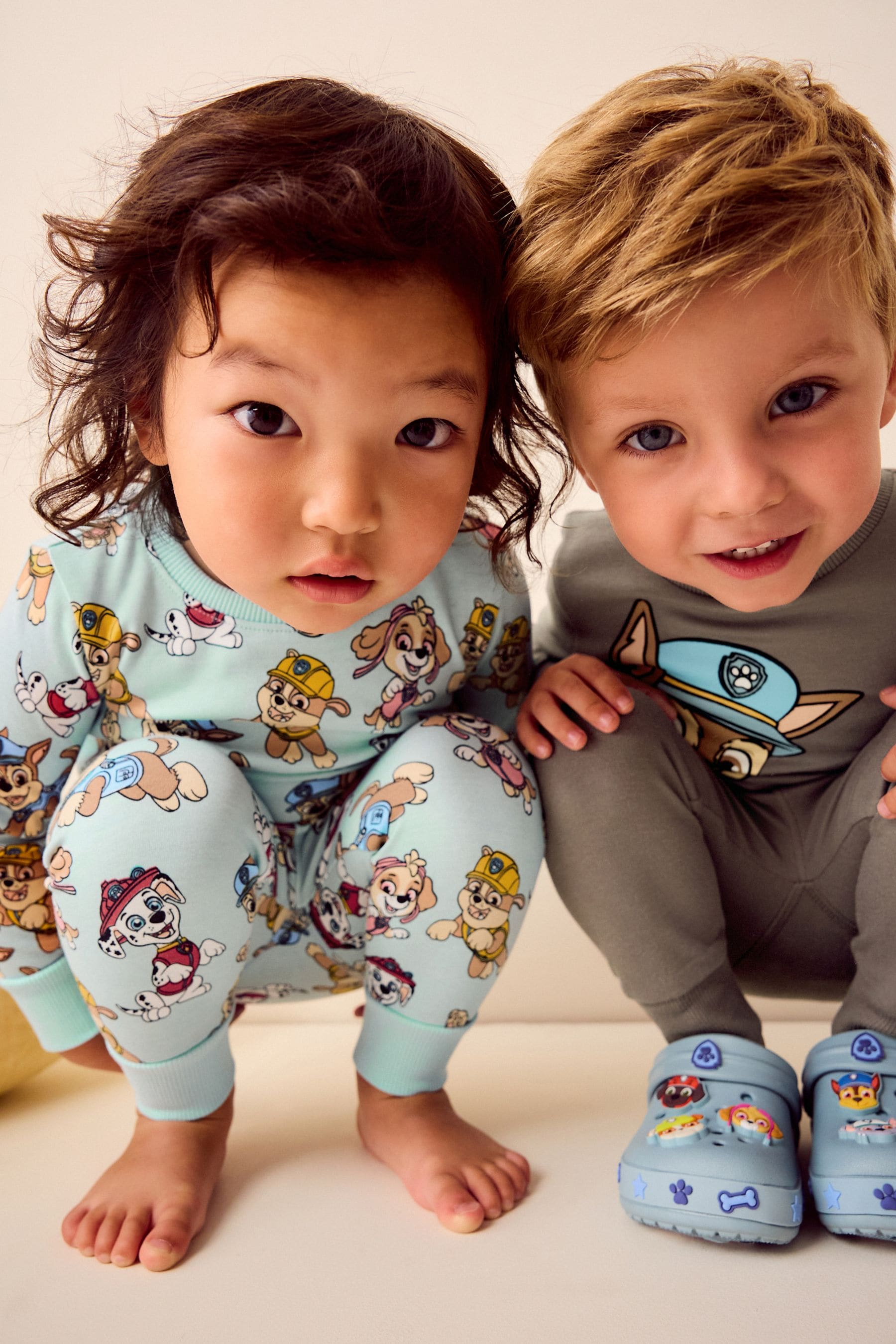 Blue/Grey Paw Patrol 2 Pack Snuggle 100% Cotton Pyjamas (9mths-9yrs)