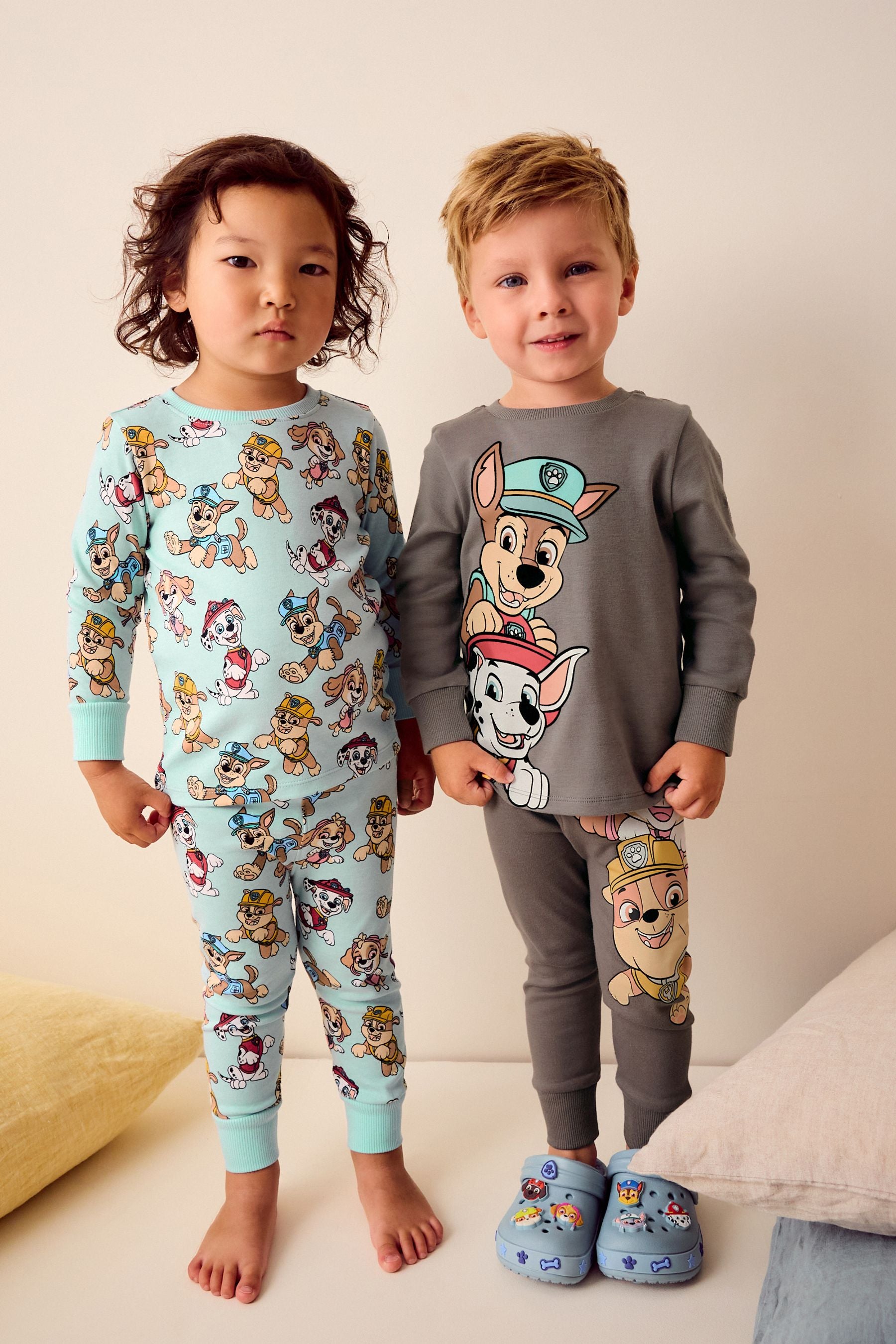 Blue/Grey Paw Patrol 2 Pack Snuggle 100% Cotton Pyjamas (9mths-9yrs)