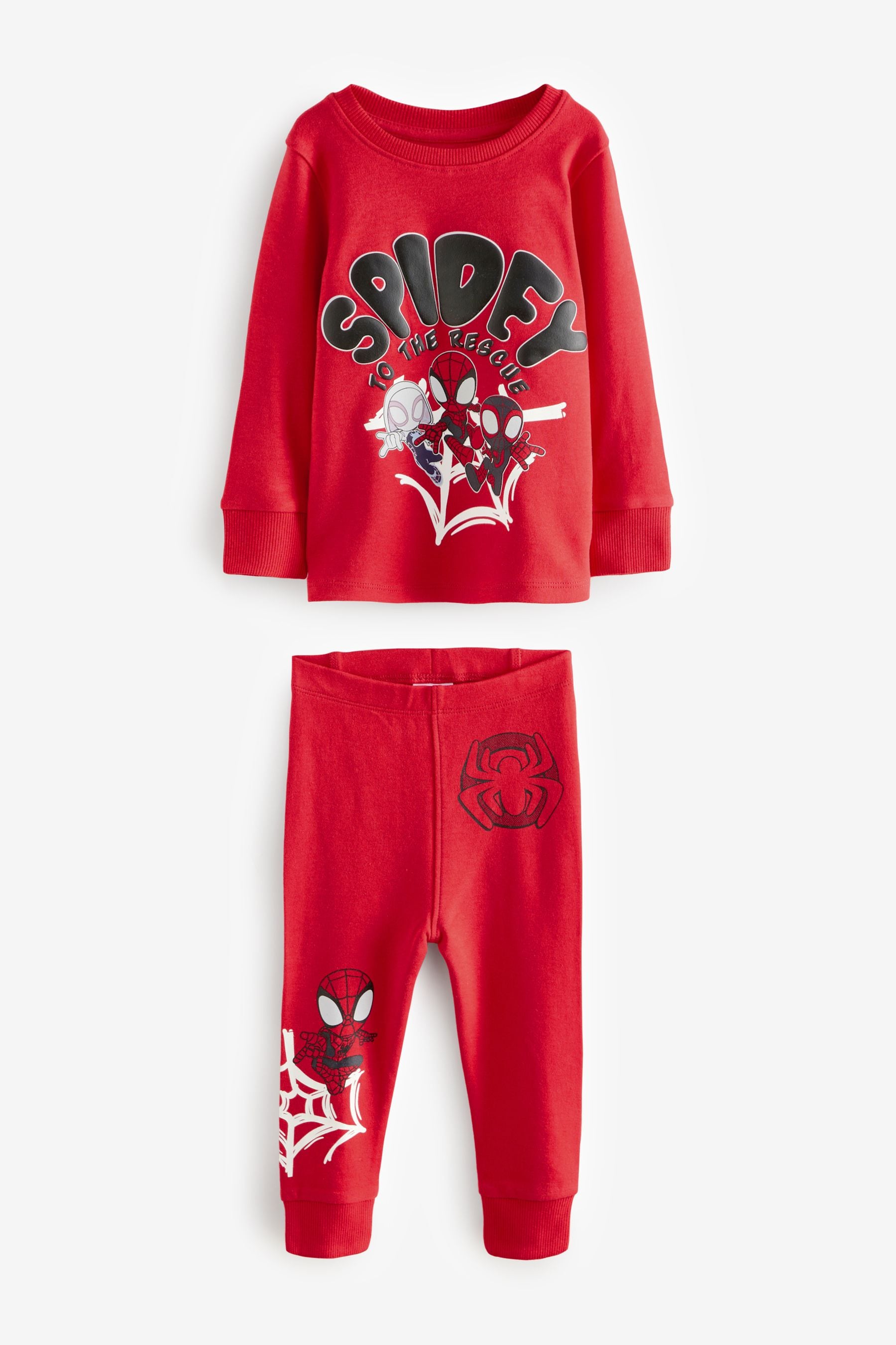 Spidey and Friends Red/Ecru Cream Snuggle Pyjamas 2 Pack (12mths-8yrs)