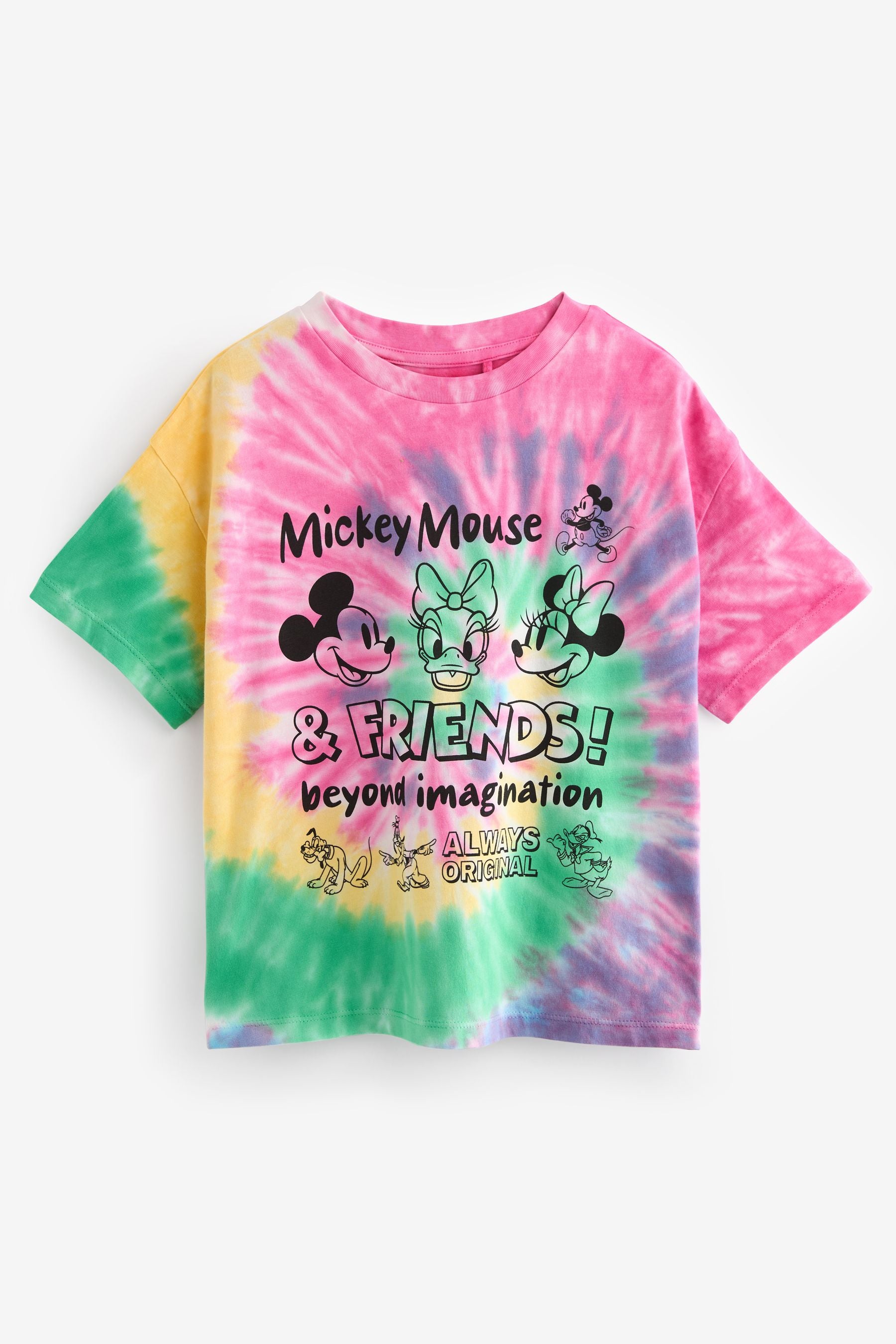 Rainbow Tie Dye Oversized Sequin Minnie Mouse License T-Shirt (3-16yrs)