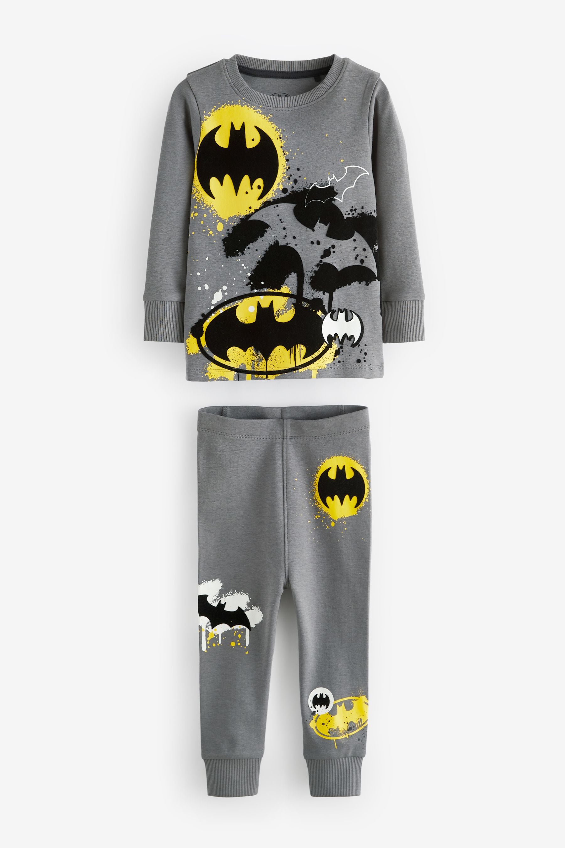 Black/Grey/Yellow Batman Snuggle Pyjamas 2 Pack (9mths-10yrs)