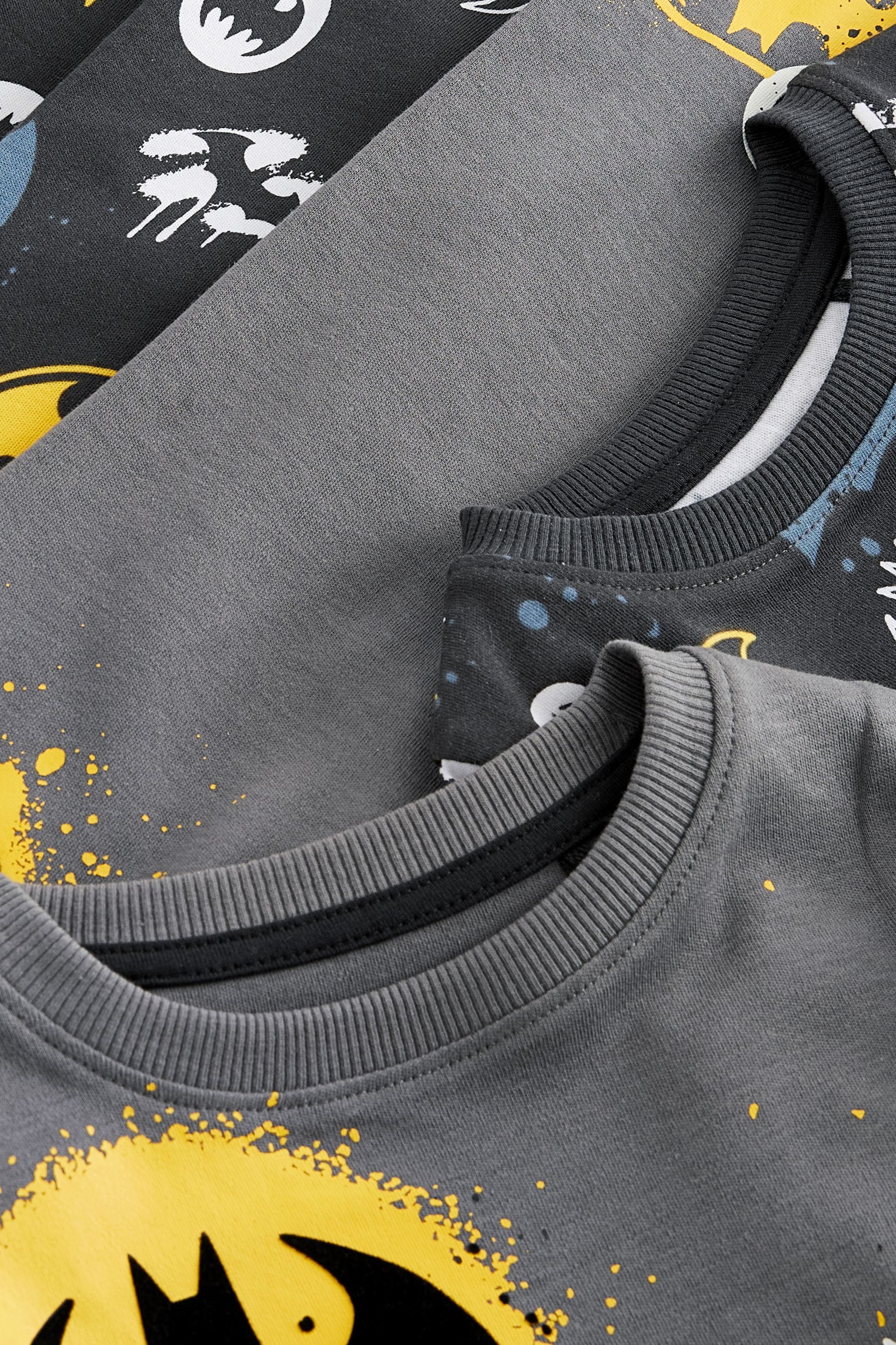 Black/Grey/Yellow Batman Snuggle Pyjamas 2 Pack (9mths-10yrs)