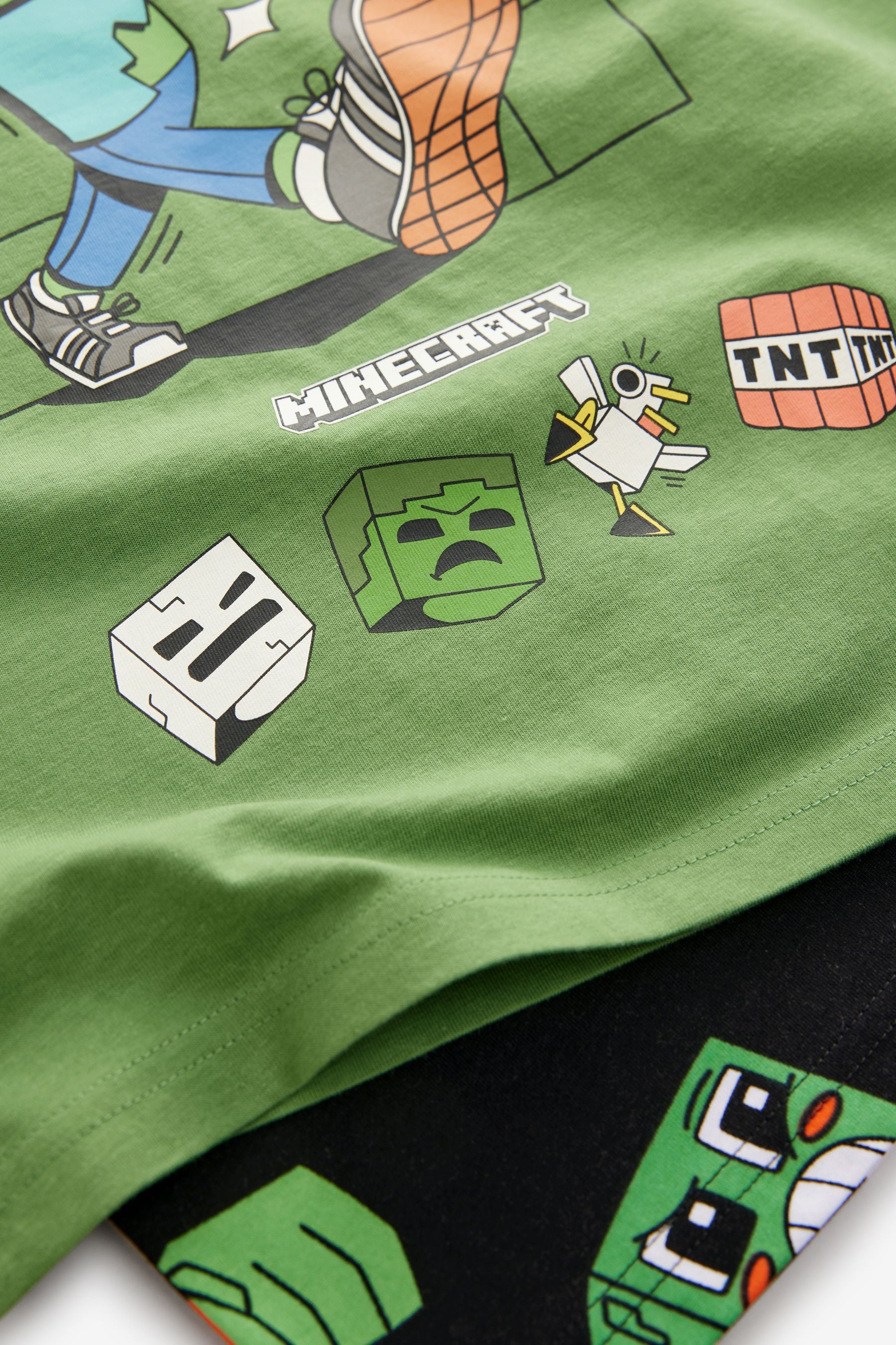 Black/Green Minecraft License Pyjamas 2 Pack (5-16yrs)