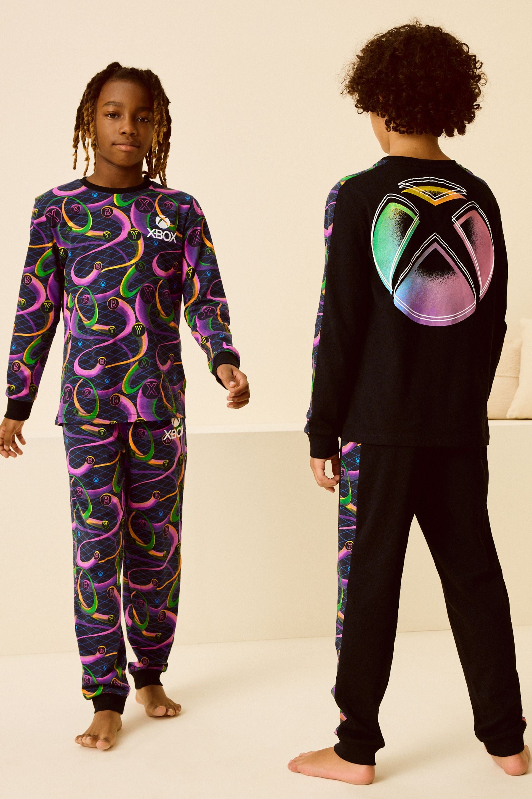 Xbox Black/Pink Long Sleeve 100% Cotton Pyjamas 2 Pack (5-16yrs)